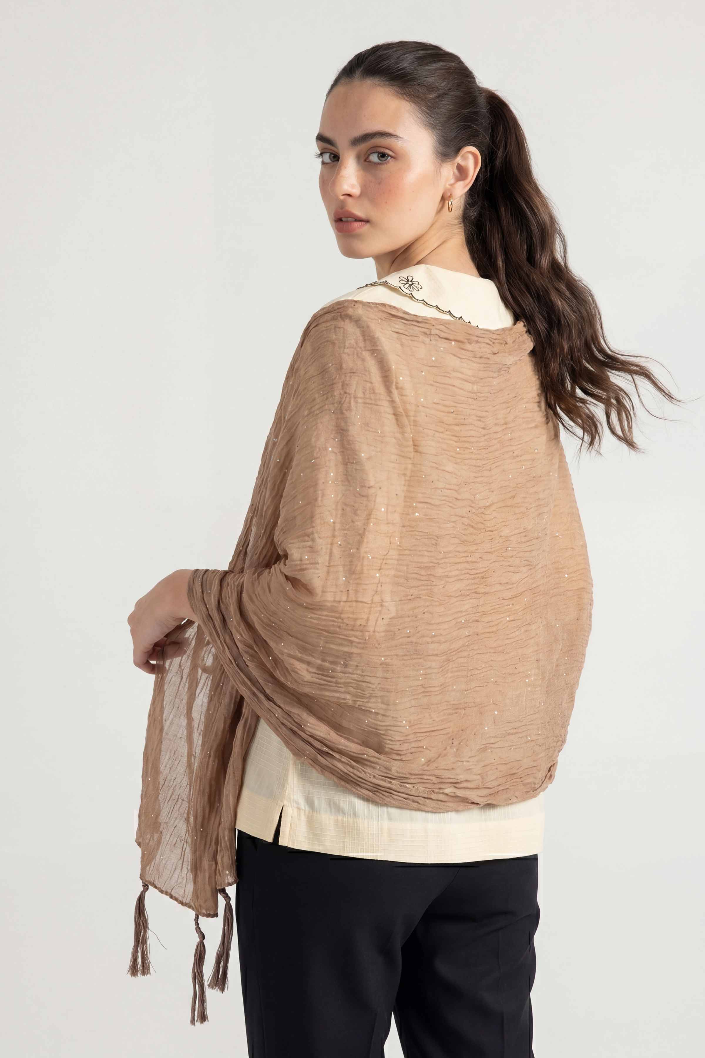 Brown Women Scarf - 447592113