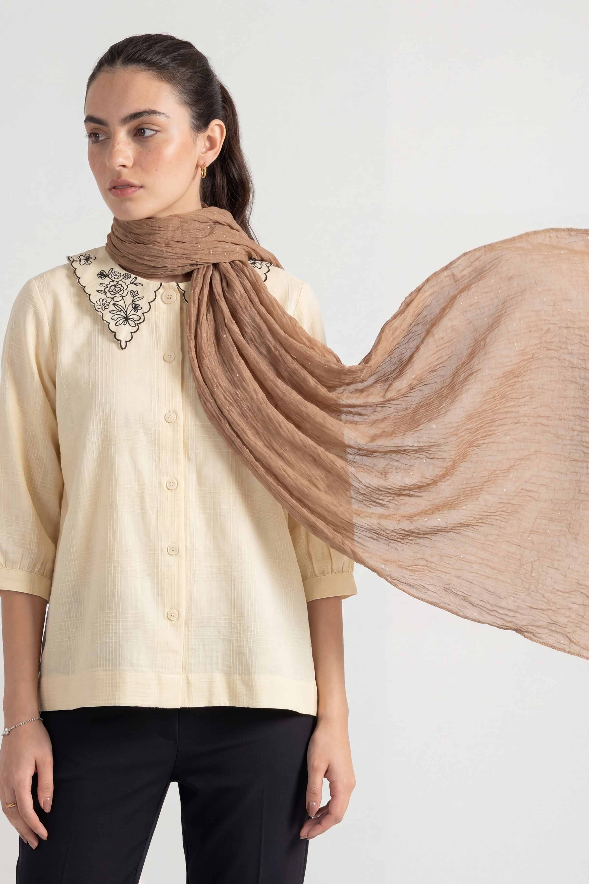 Brown Women Scarf - 447592113