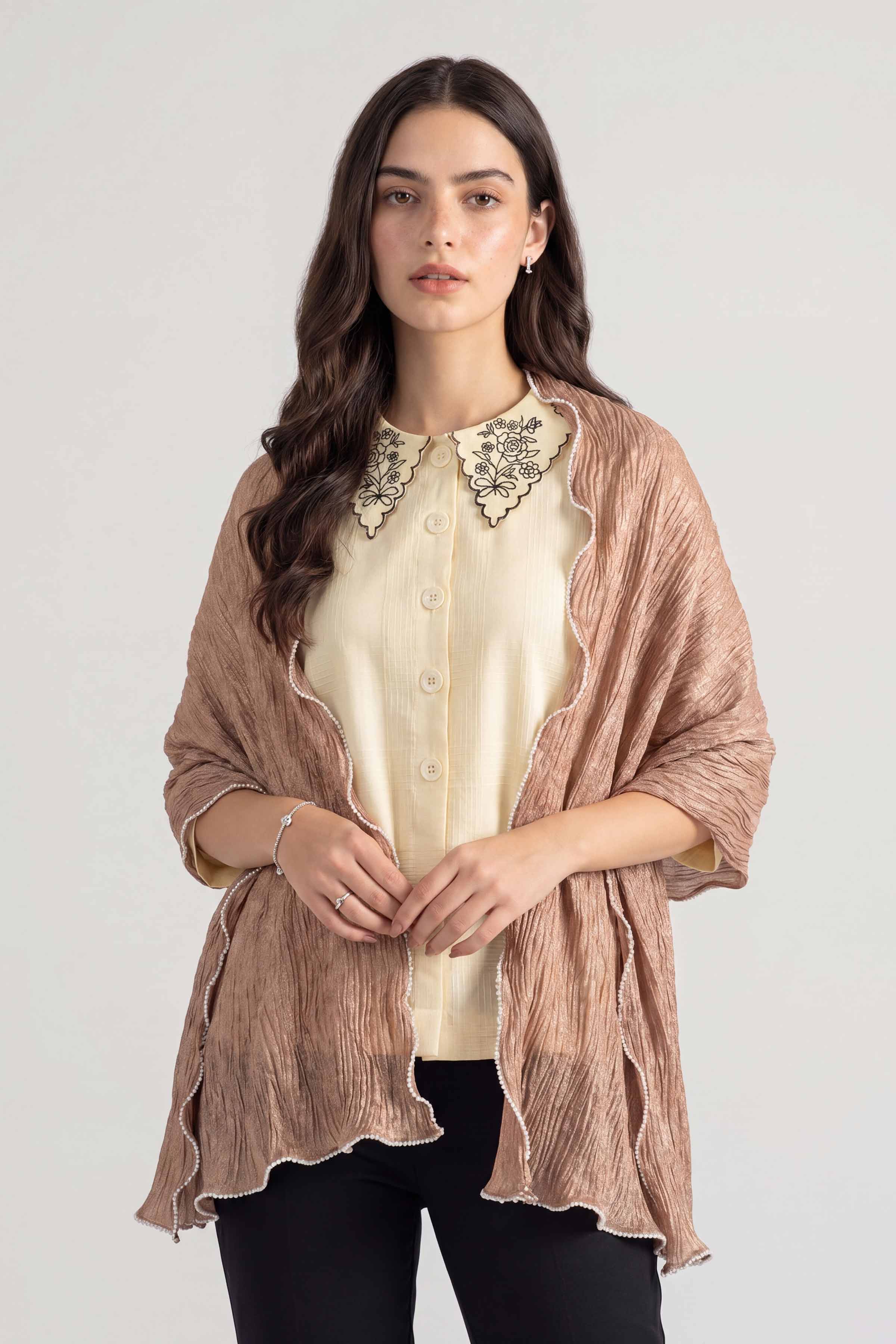 Khaki Women Scarf - 447602130
