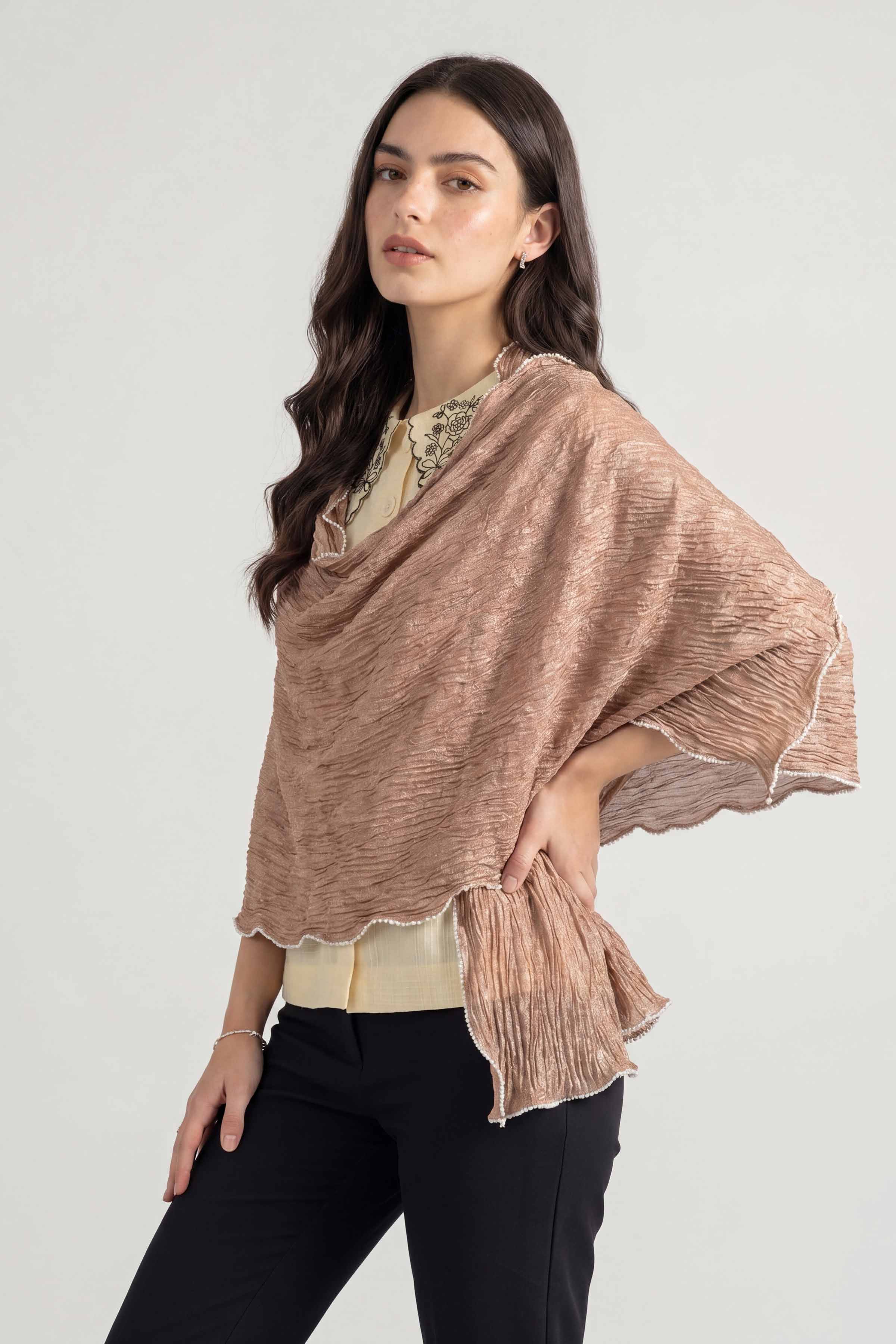 Khaki Women Scarf - 447602130