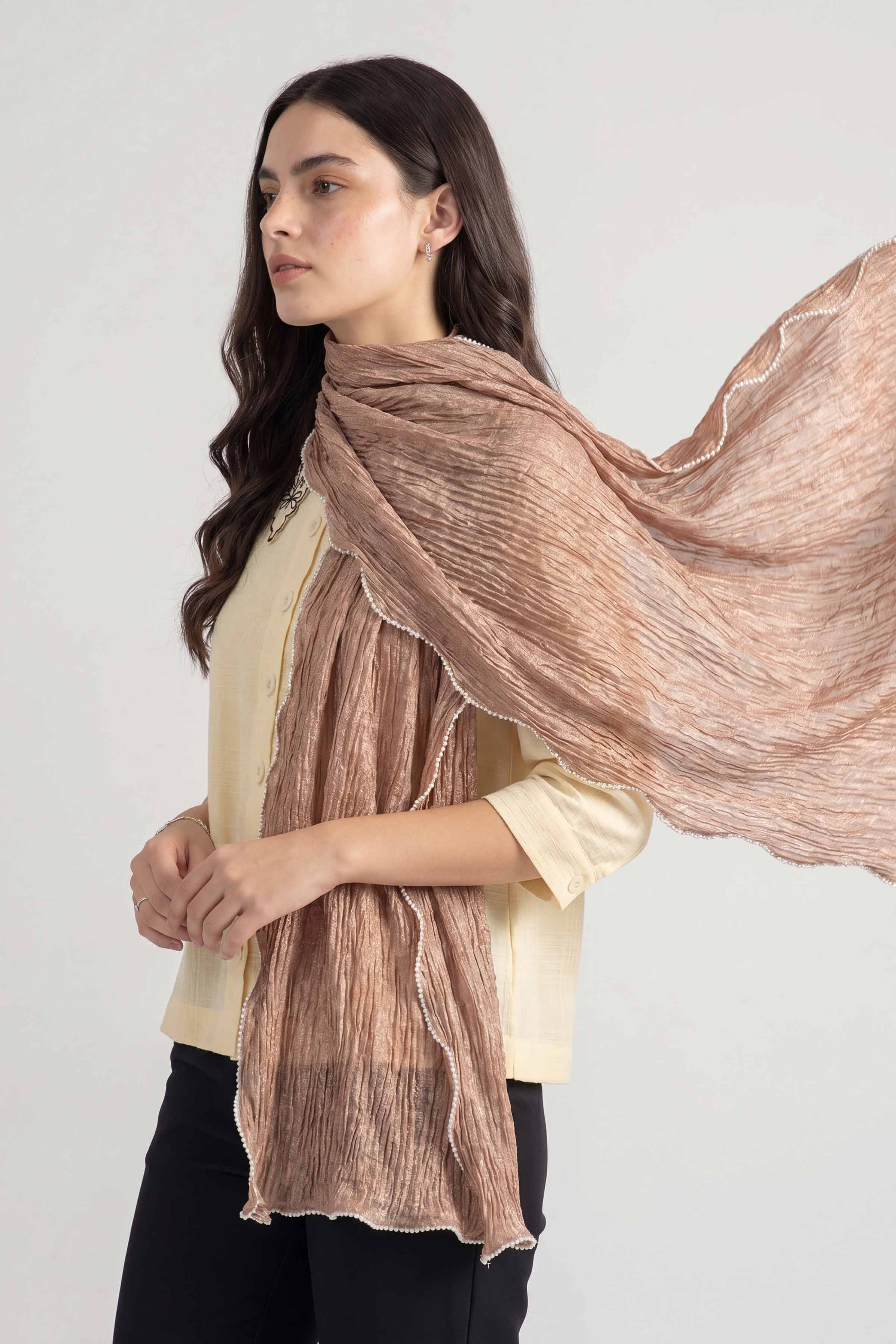 Khaki Women Scarf - 447602130