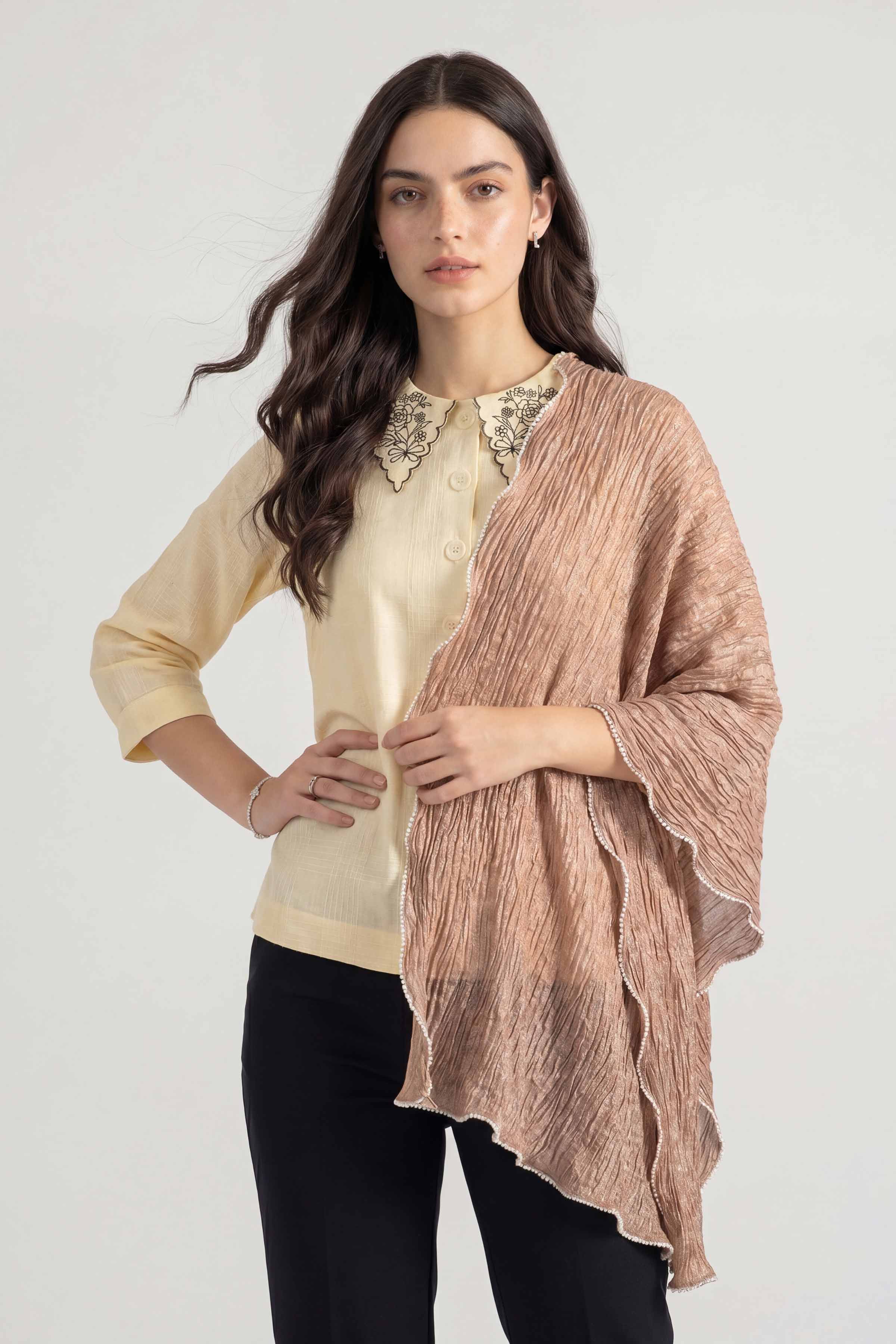 Khaki Women Scarf - 447602130
