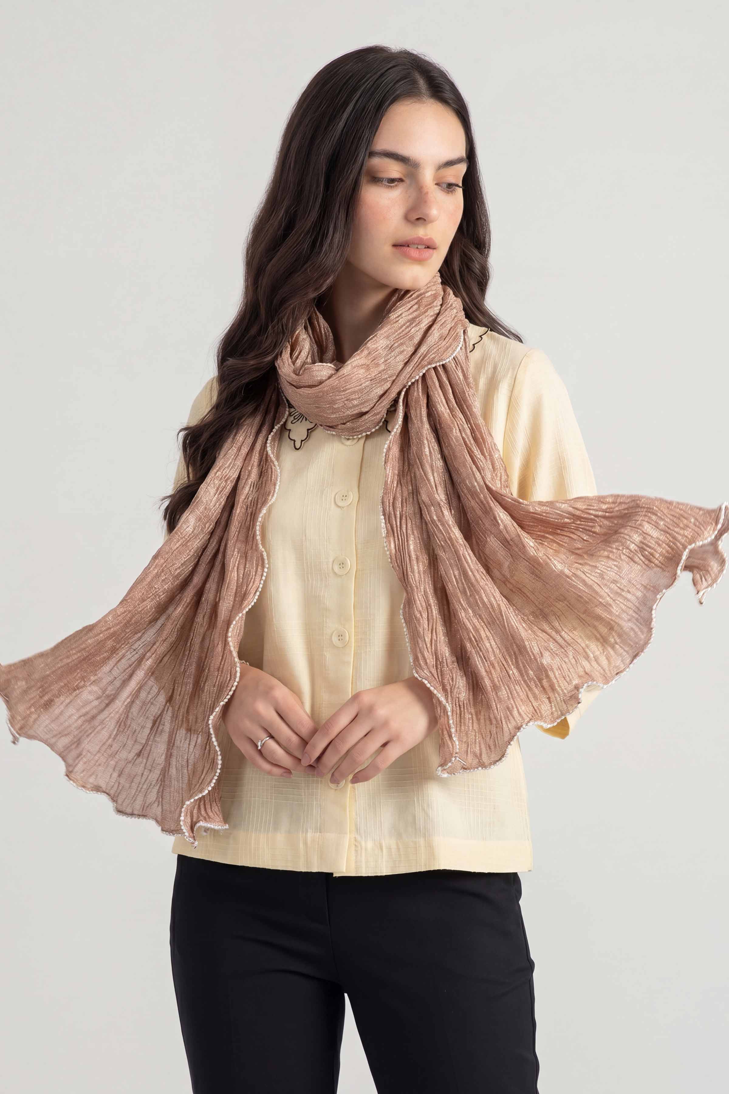 Khaki Women Scarf - 447602130