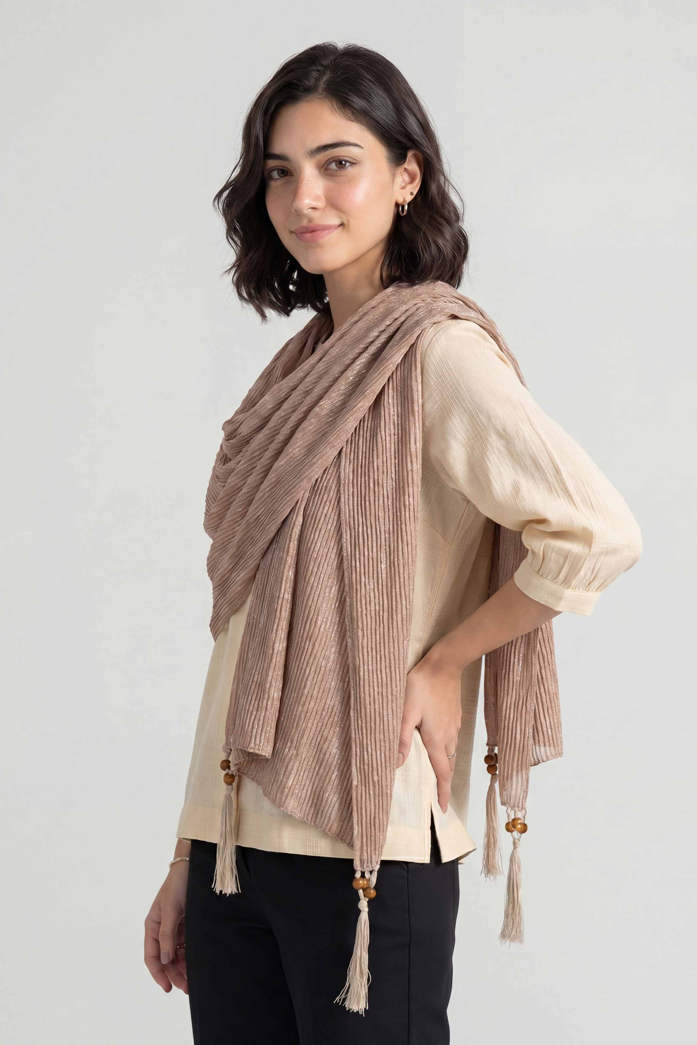 Khaki Women Scarf - 447612130