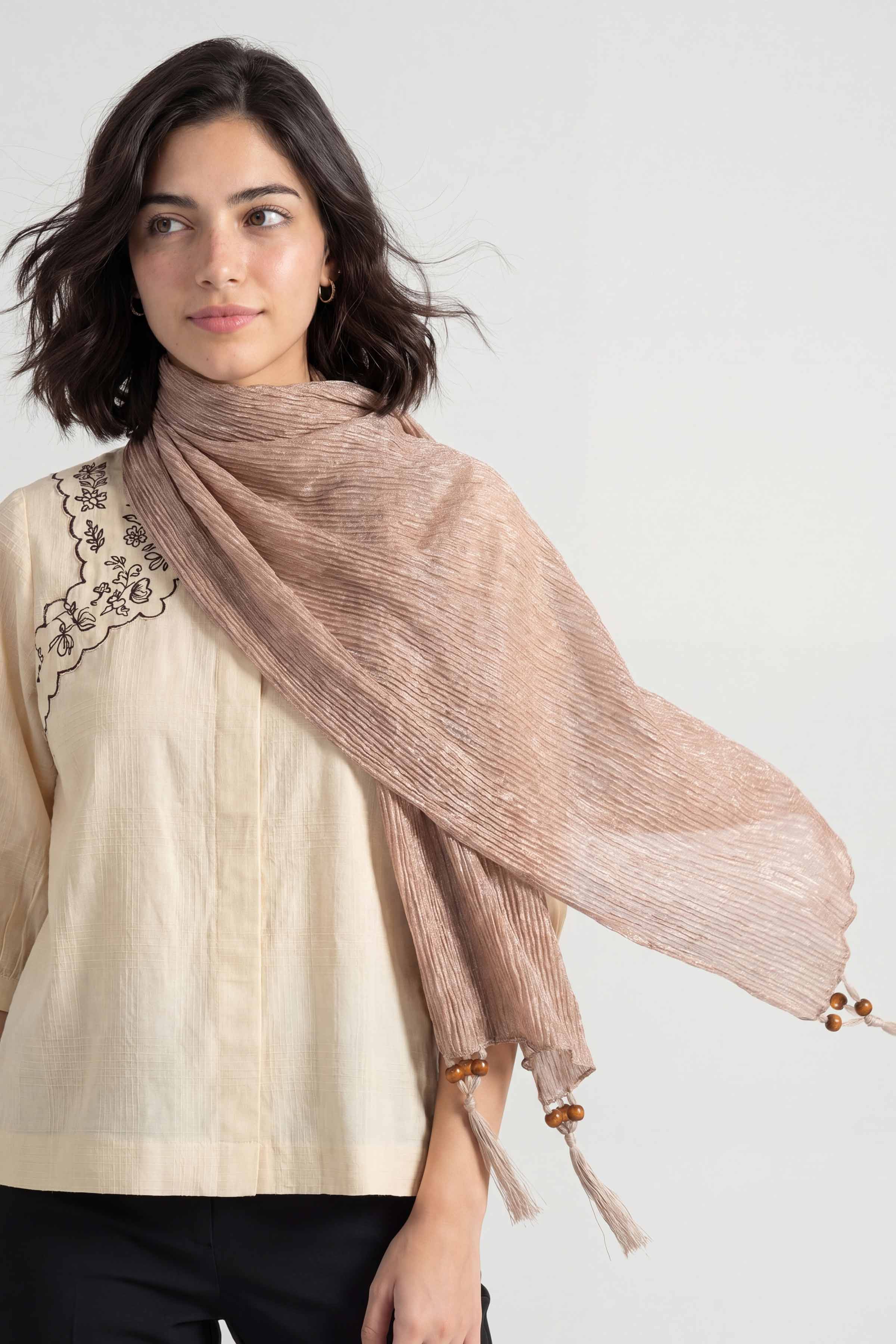 Khaki Women Scarf - 447612130