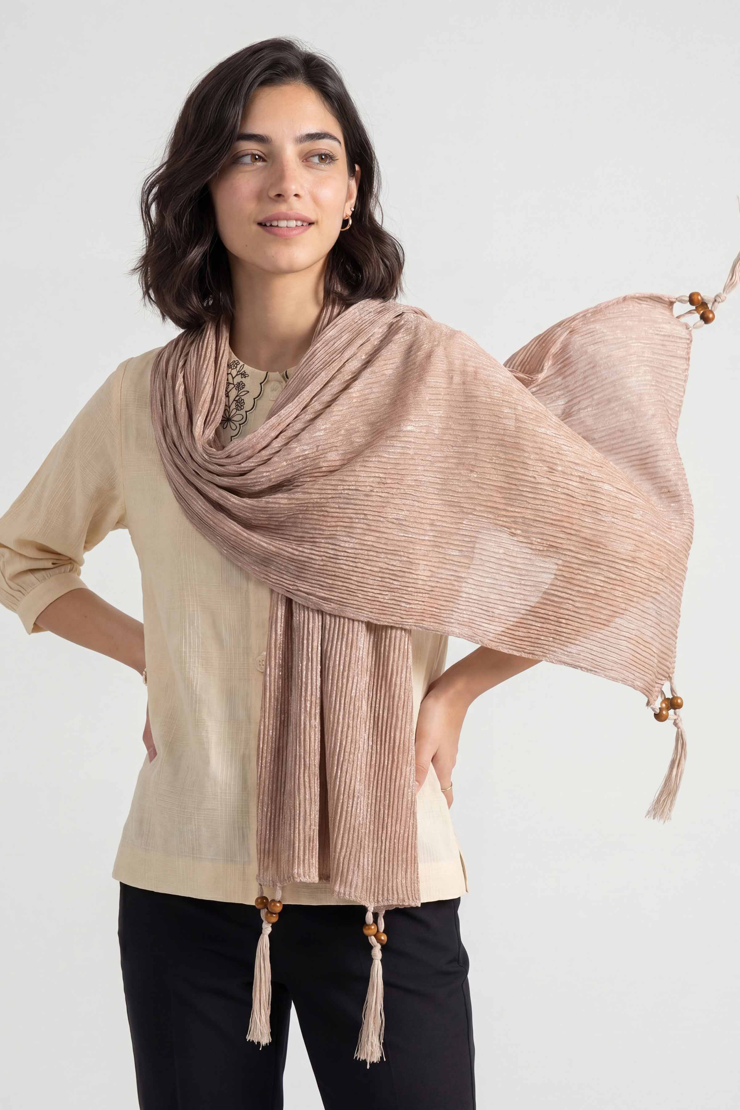 Khaki Women Scarf - 447612130