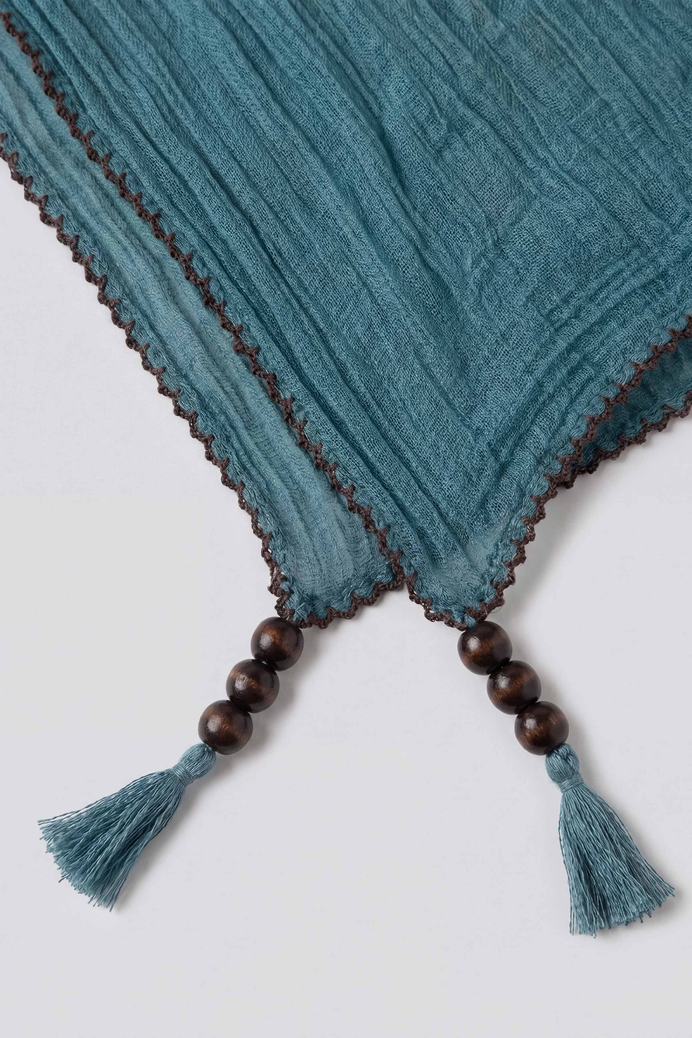 Blue Women Scarf - 447632108