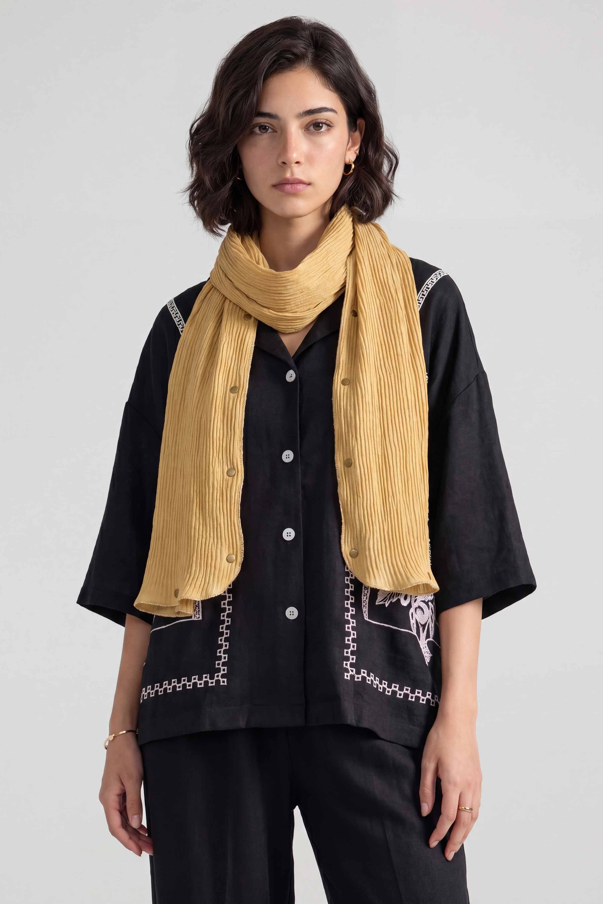 Yellow Women Scarf - 447652102