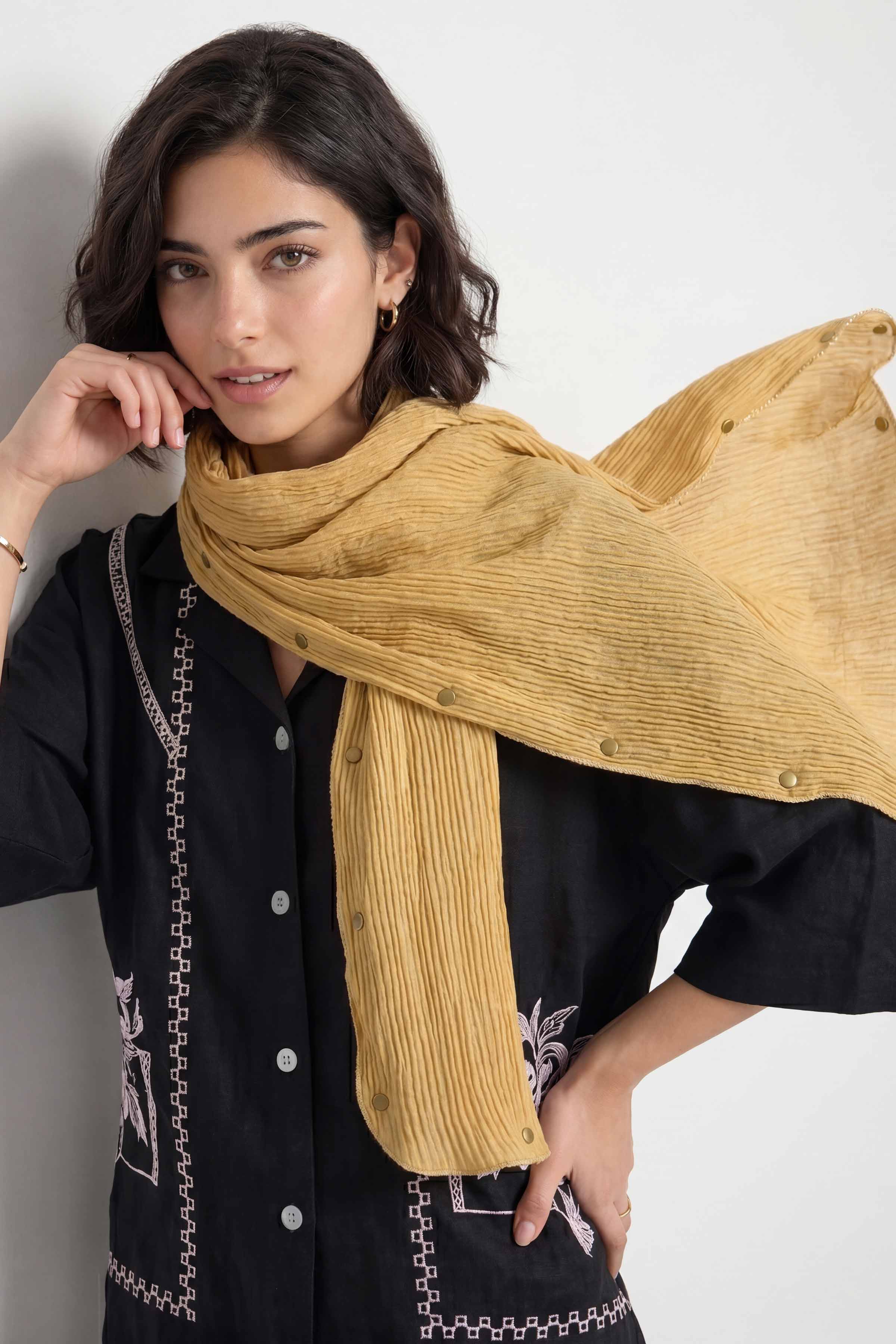 Yellow Women Scarf - 447652102
