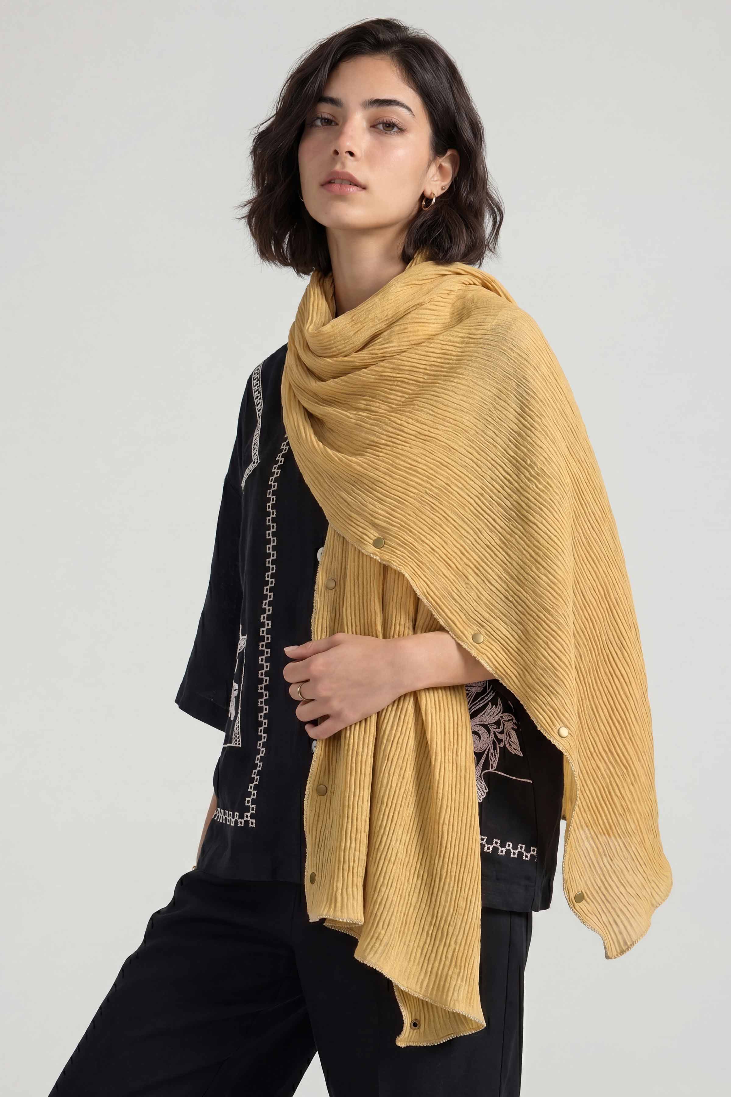 Yellow Women Scarf - 447652102