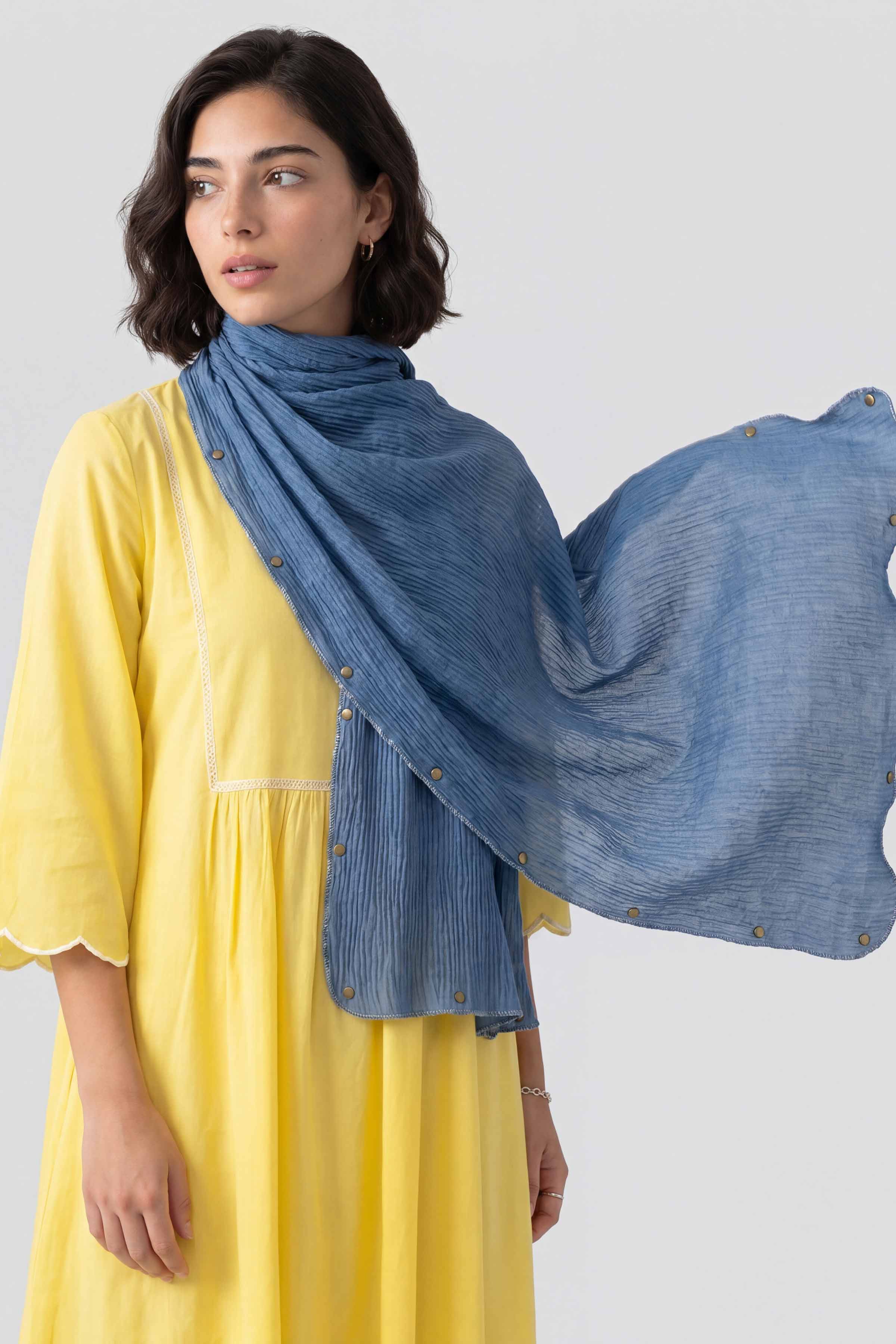 Blue Women Scarf - 447652108