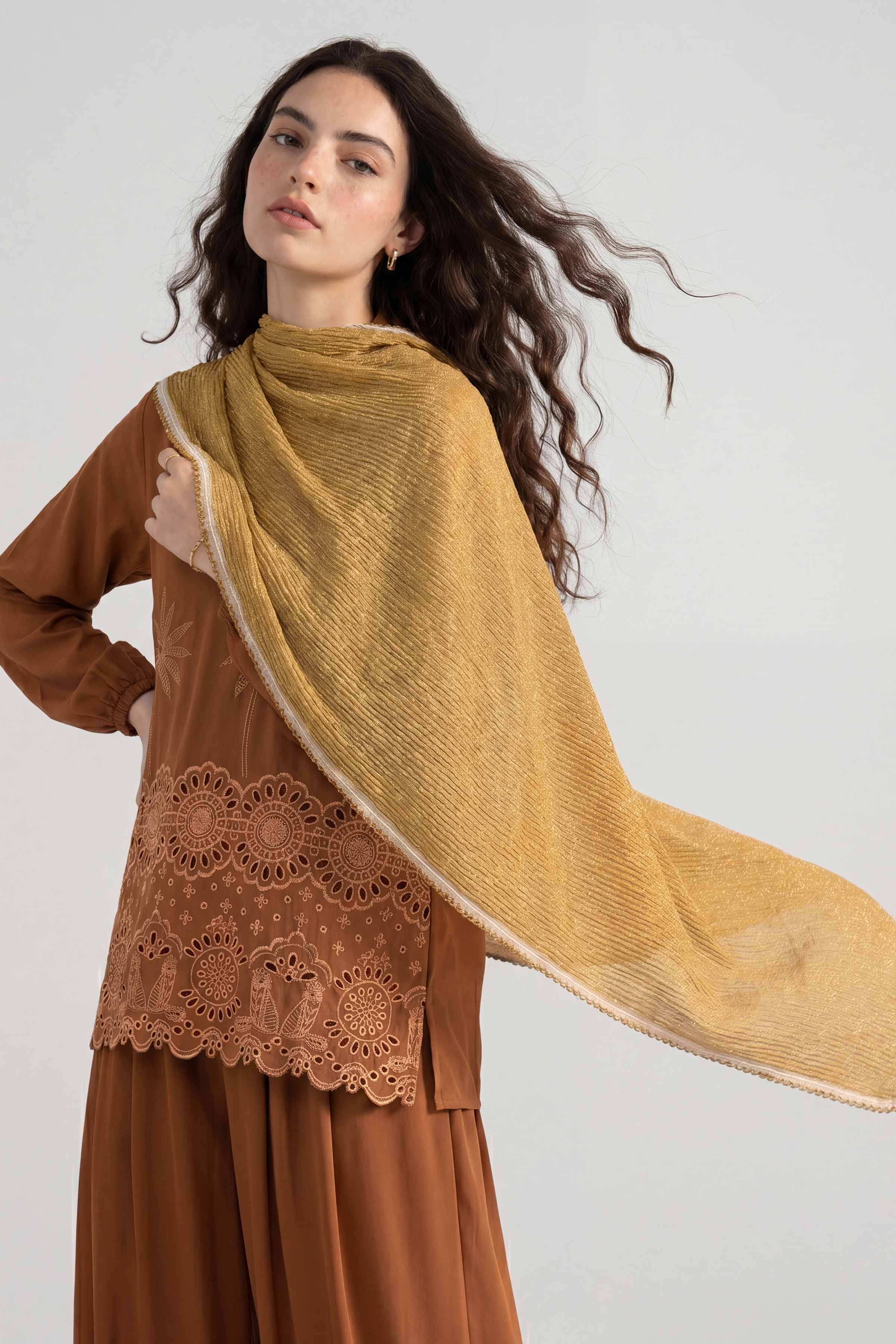 Yellow Women Scarf - 447682102