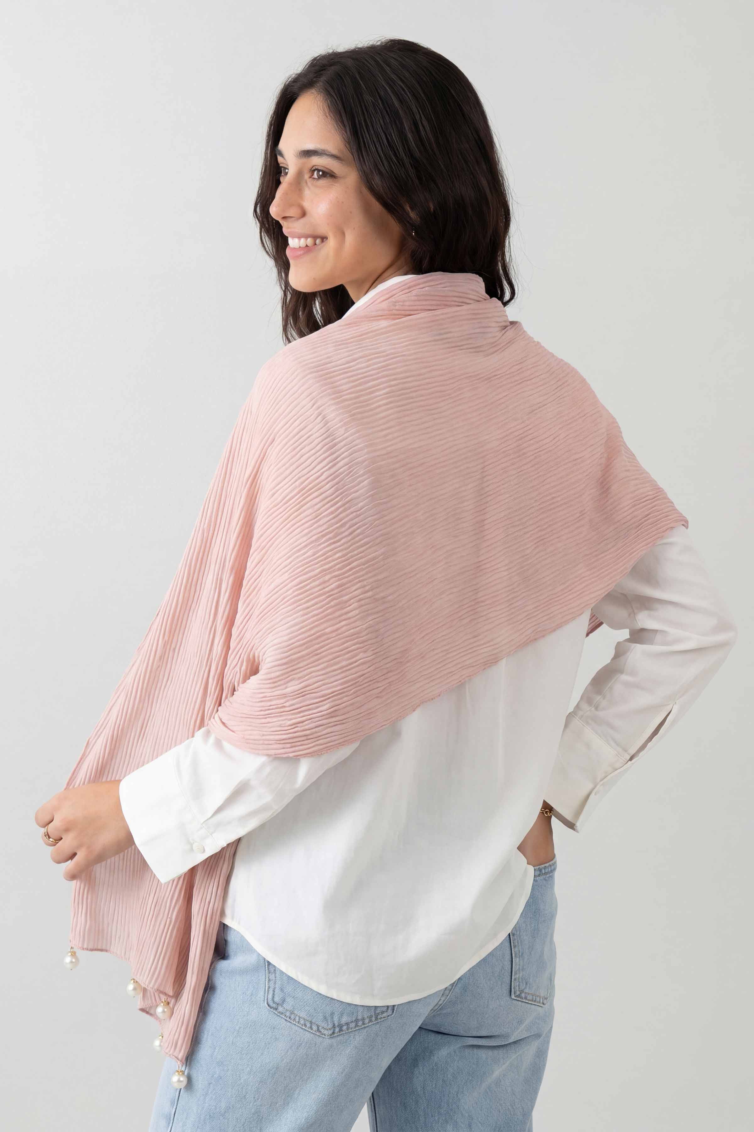 Pink Women Scarf - 447692105