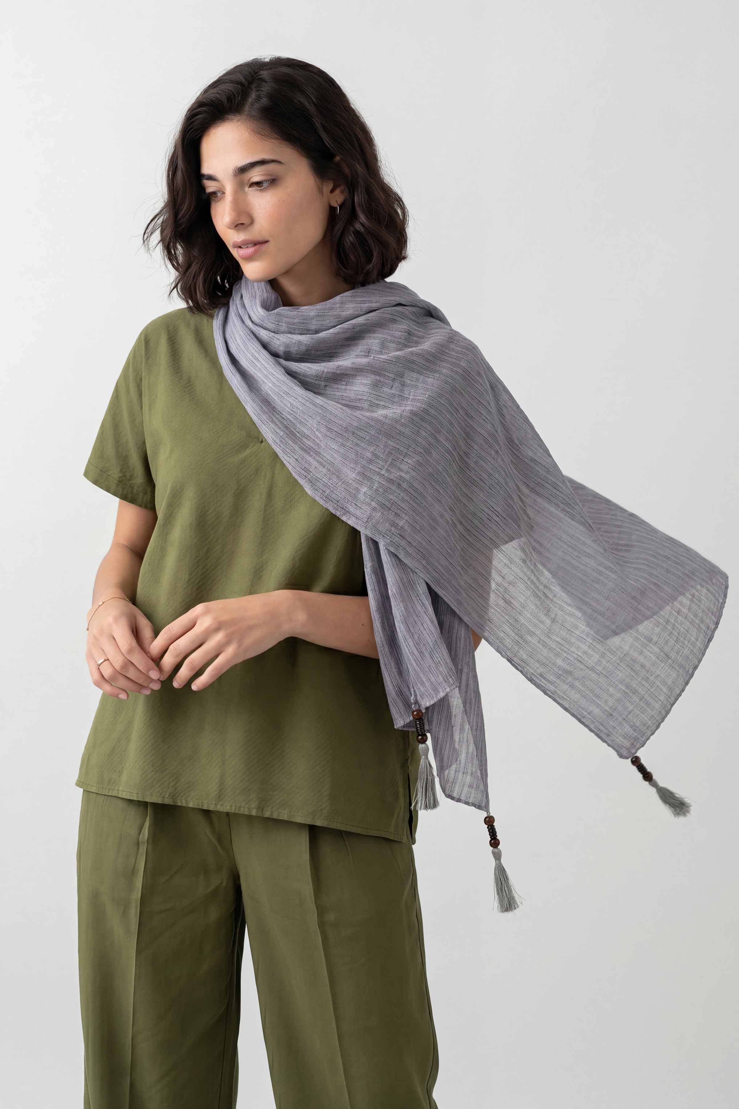 Purple Women Scarf - 447702109