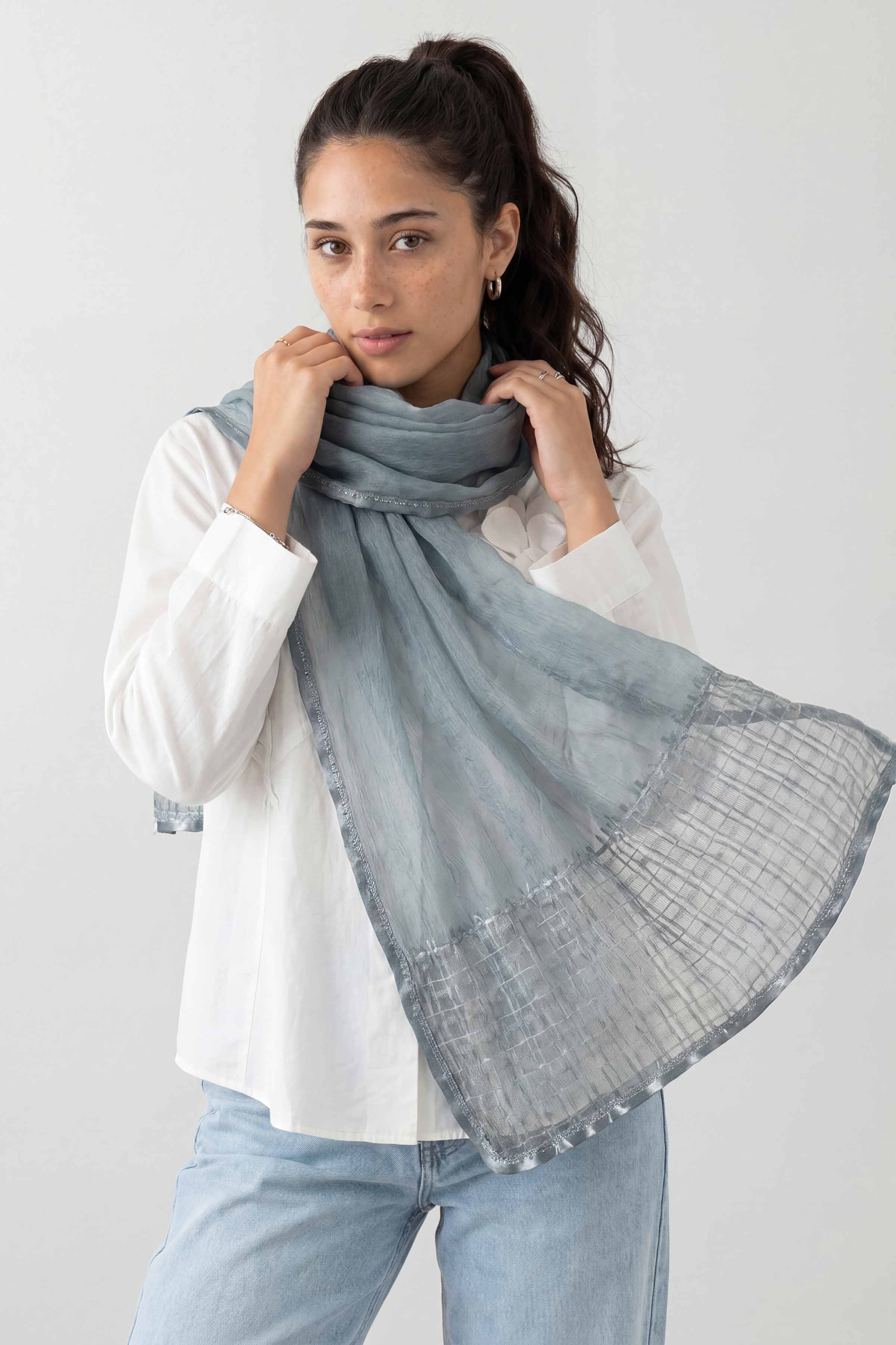 Blue Women Scarf - 447722108
