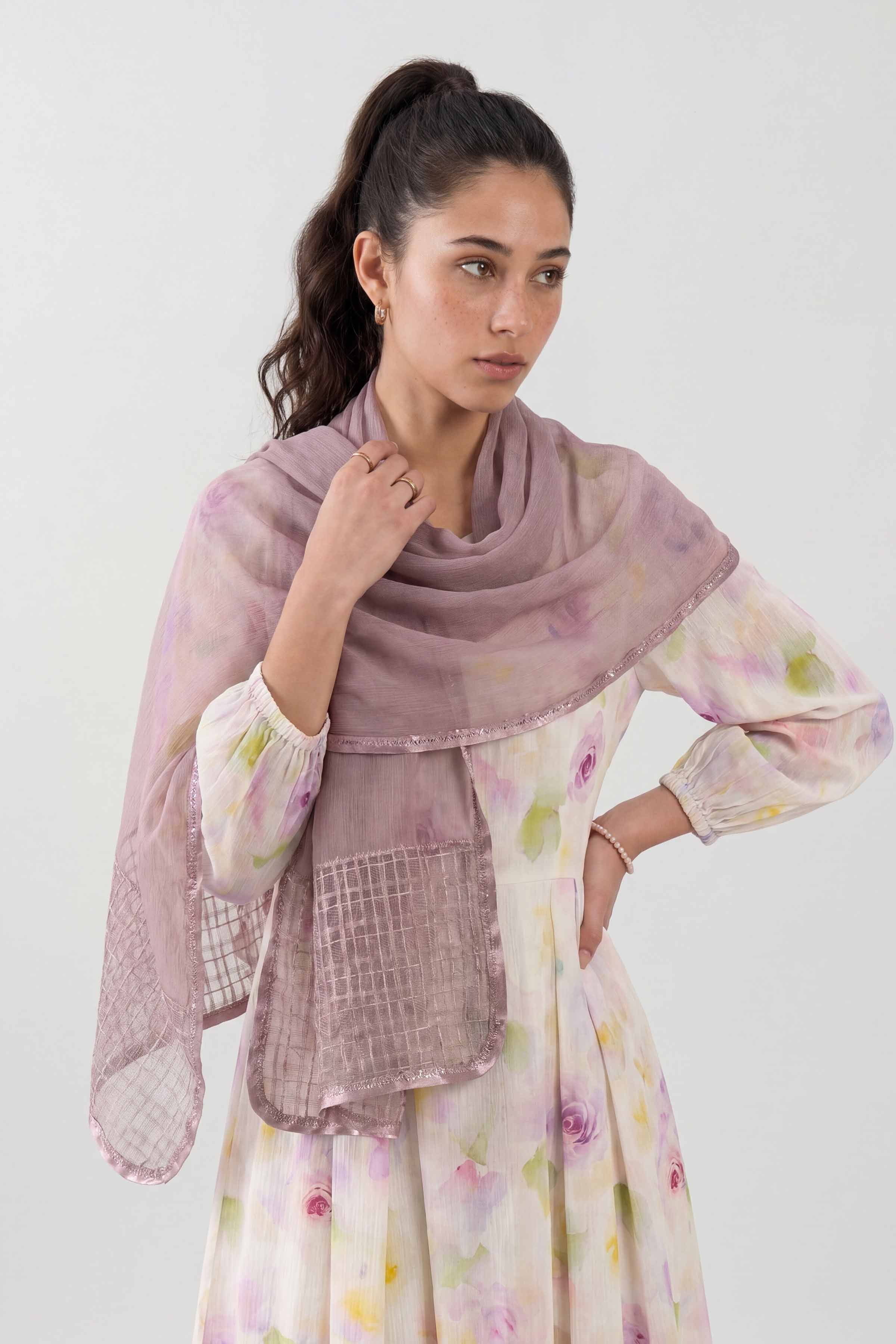 Purple Women Scarf - 447722109