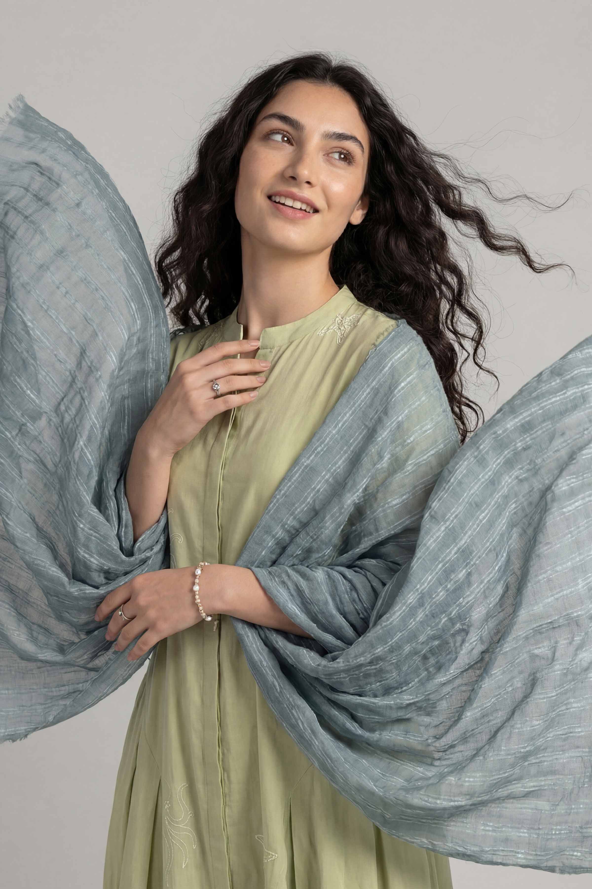 Blue Women Scarf - 72070954