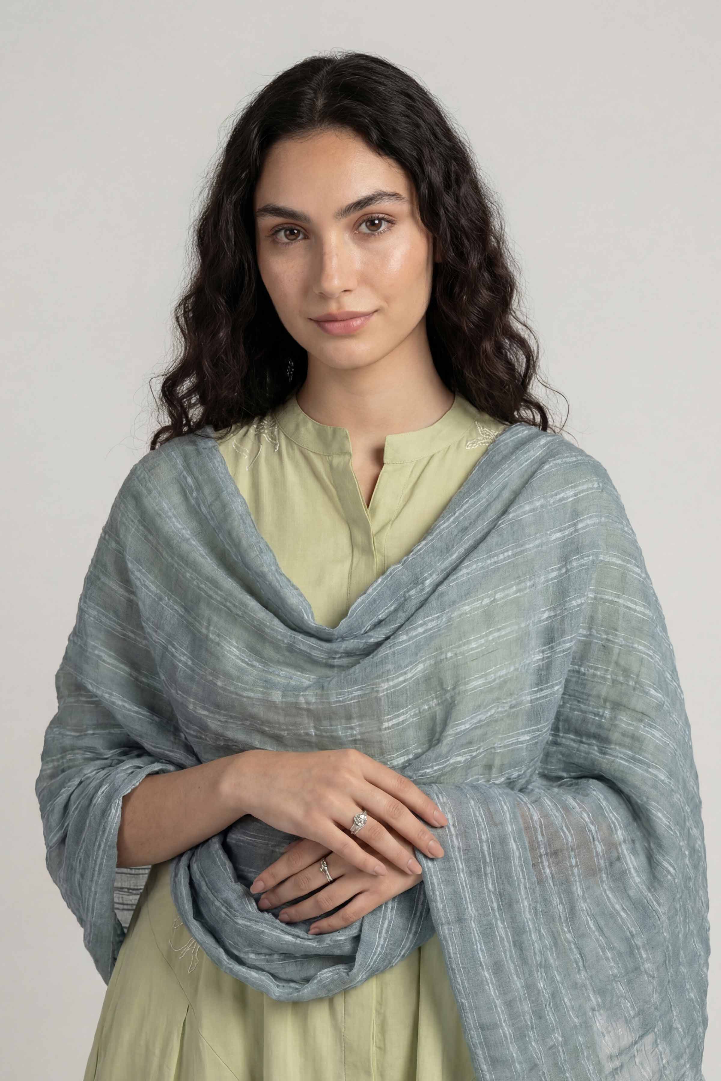 Blue Women Scarf - 72070954
