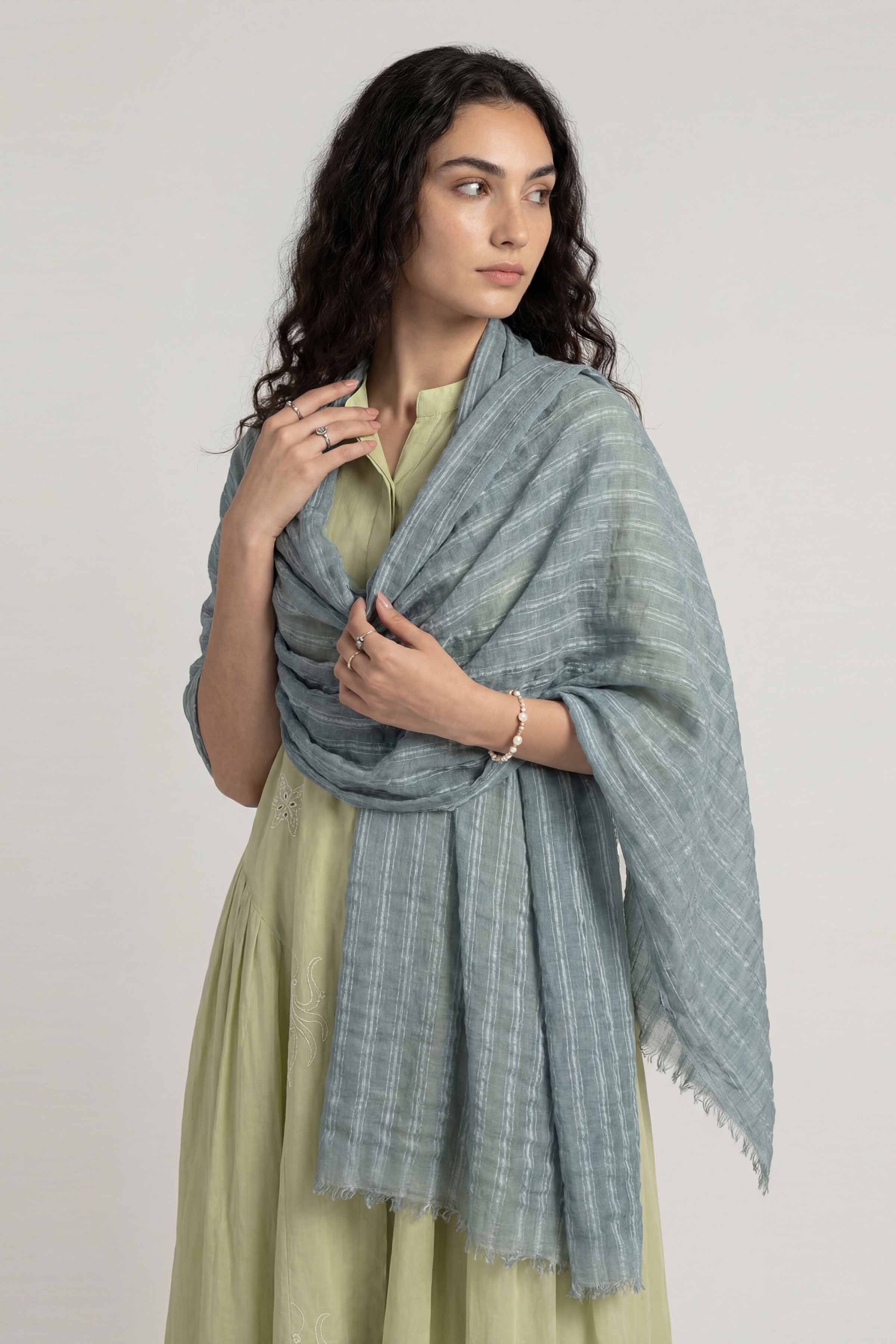 Blue Women Scarf - 72070954