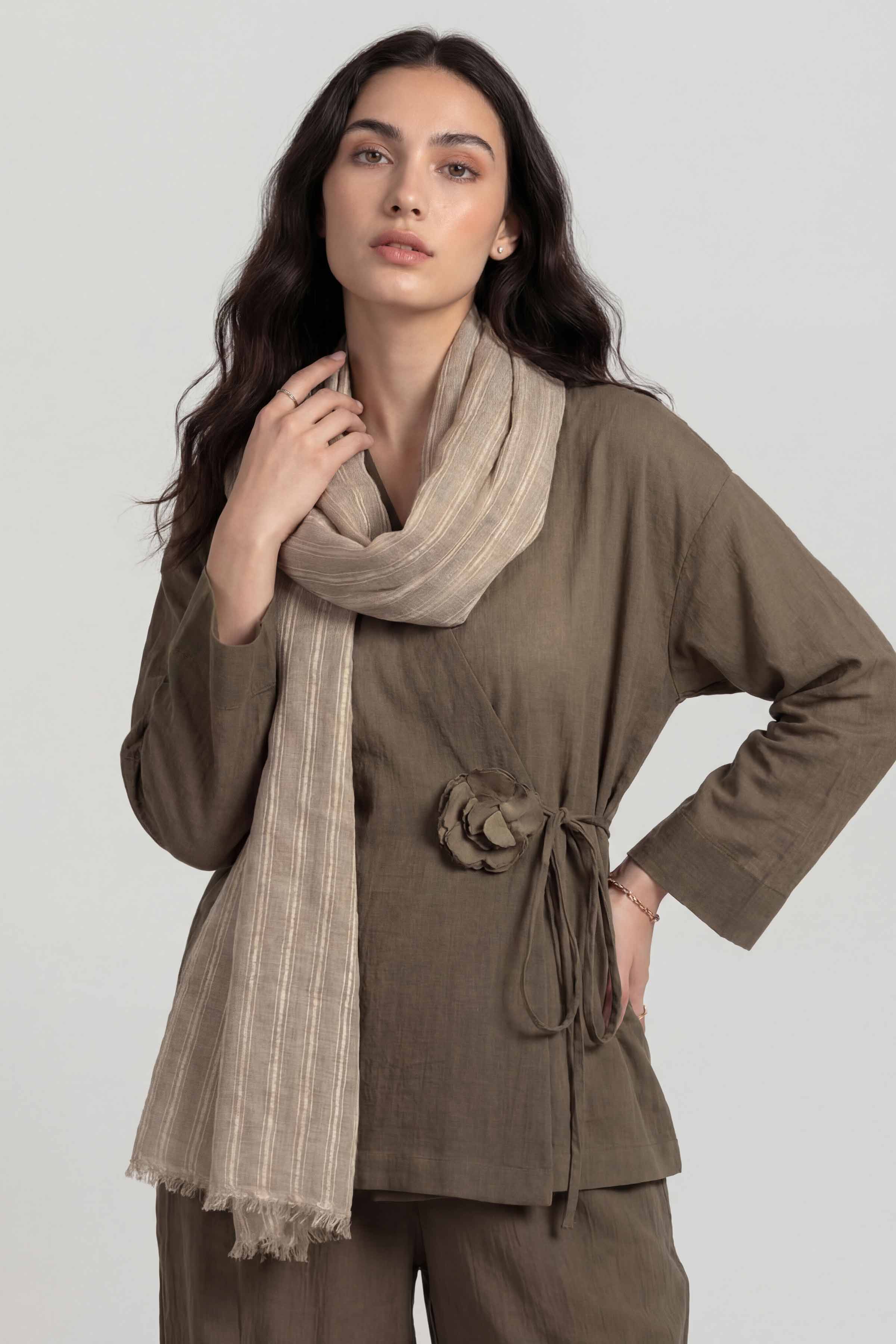Beige Women Scarf - 72070955