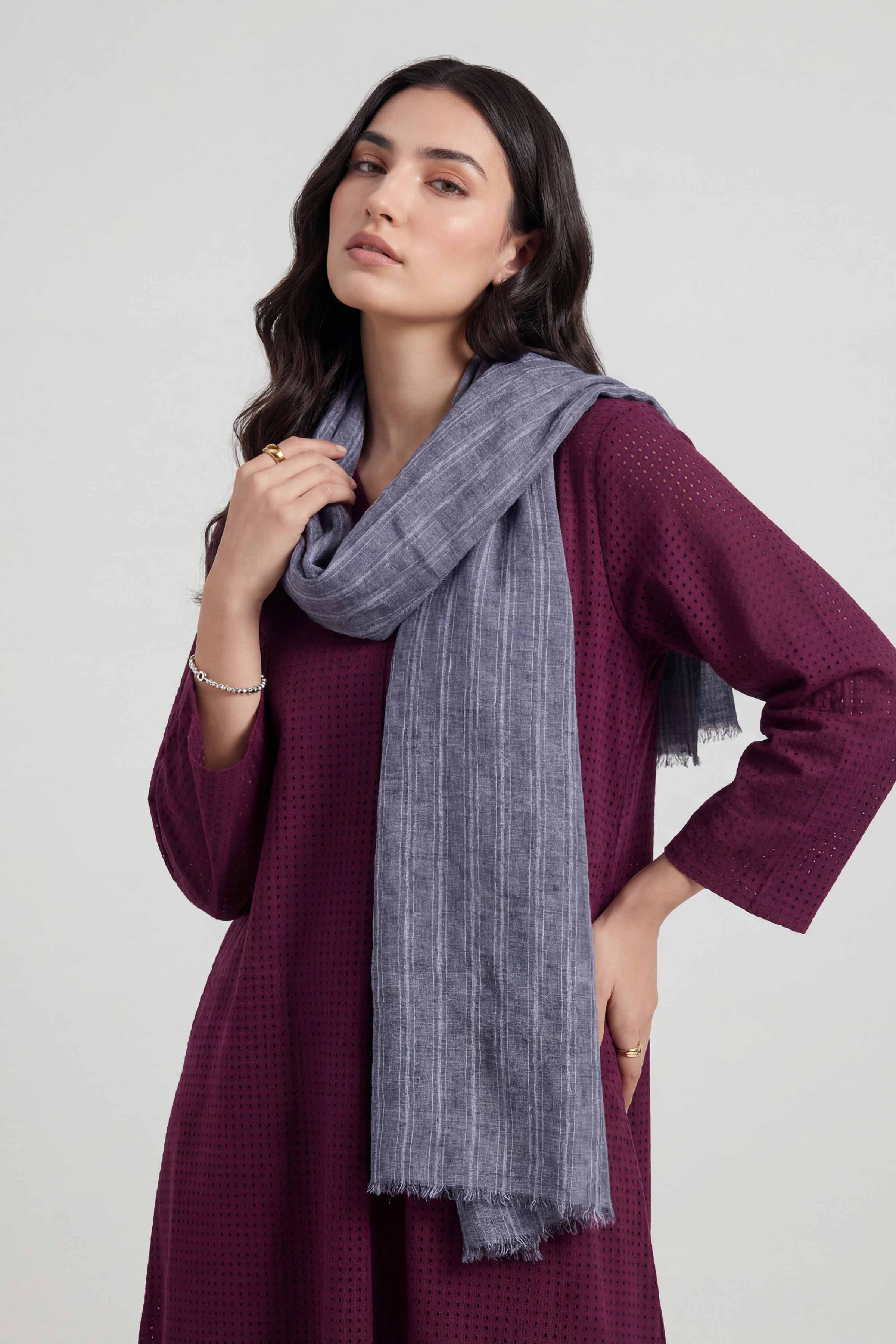 Navy Women Scarf - 72070956