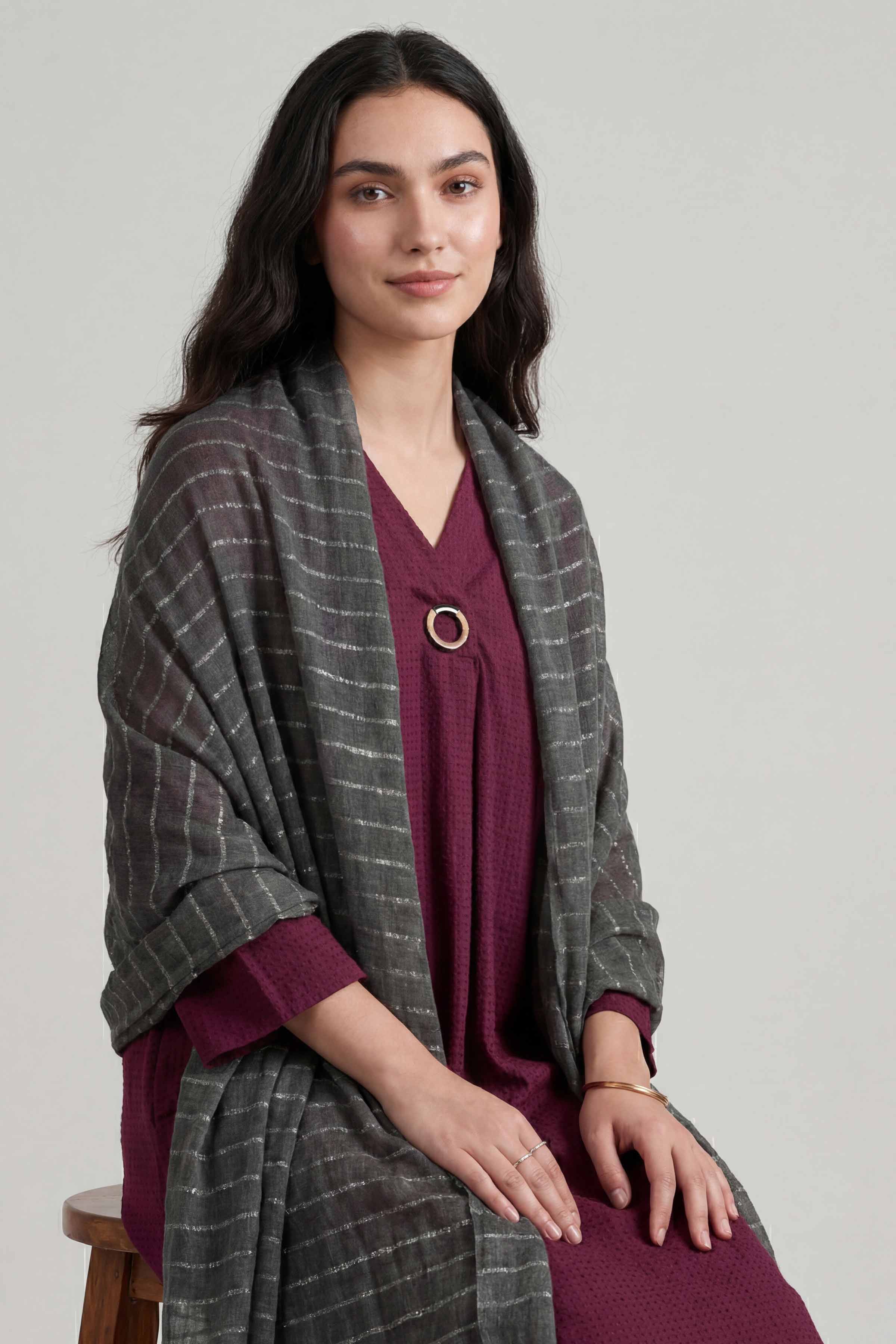 Black Women Scarf - 72070957