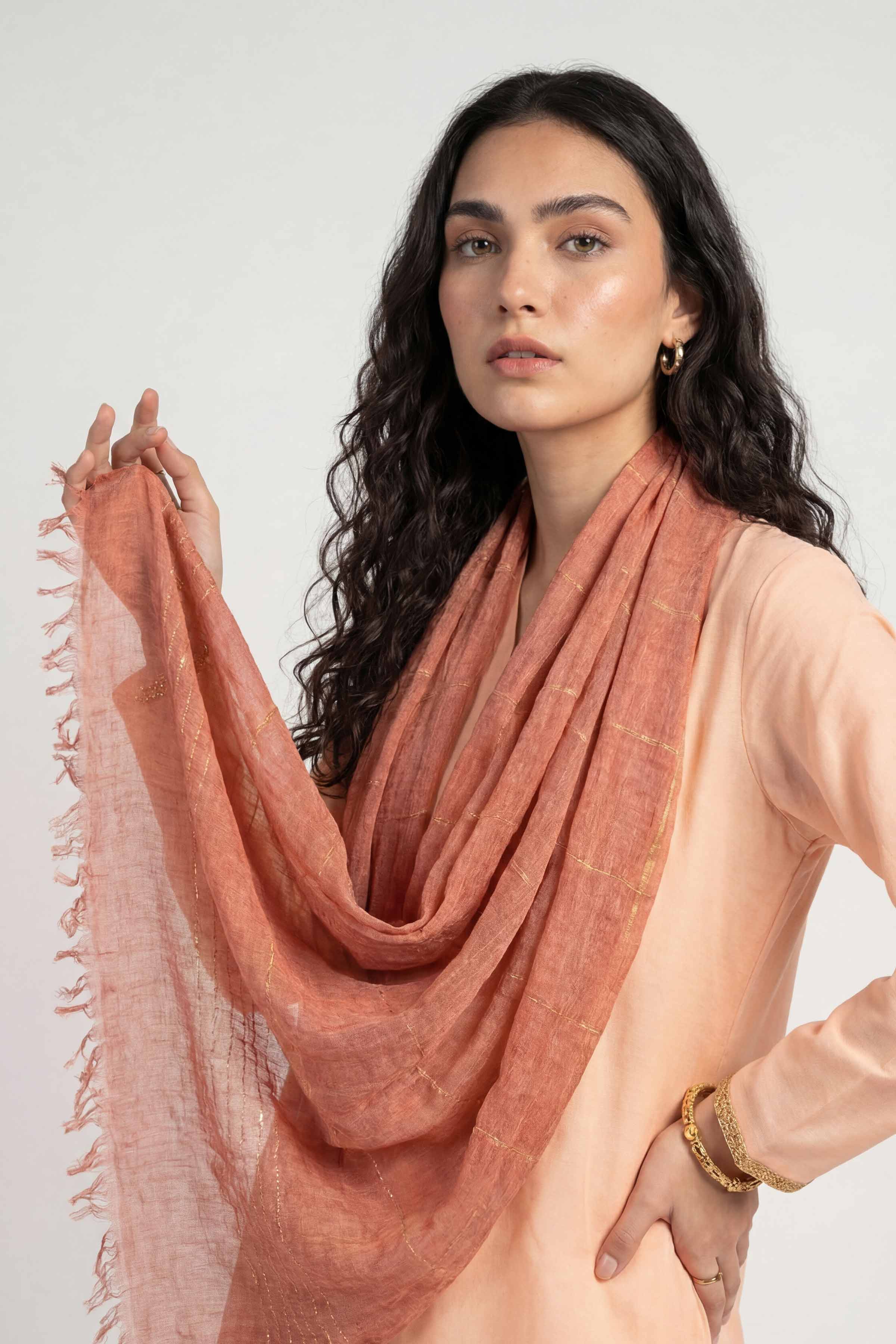 Red Women Scarf - 72070959