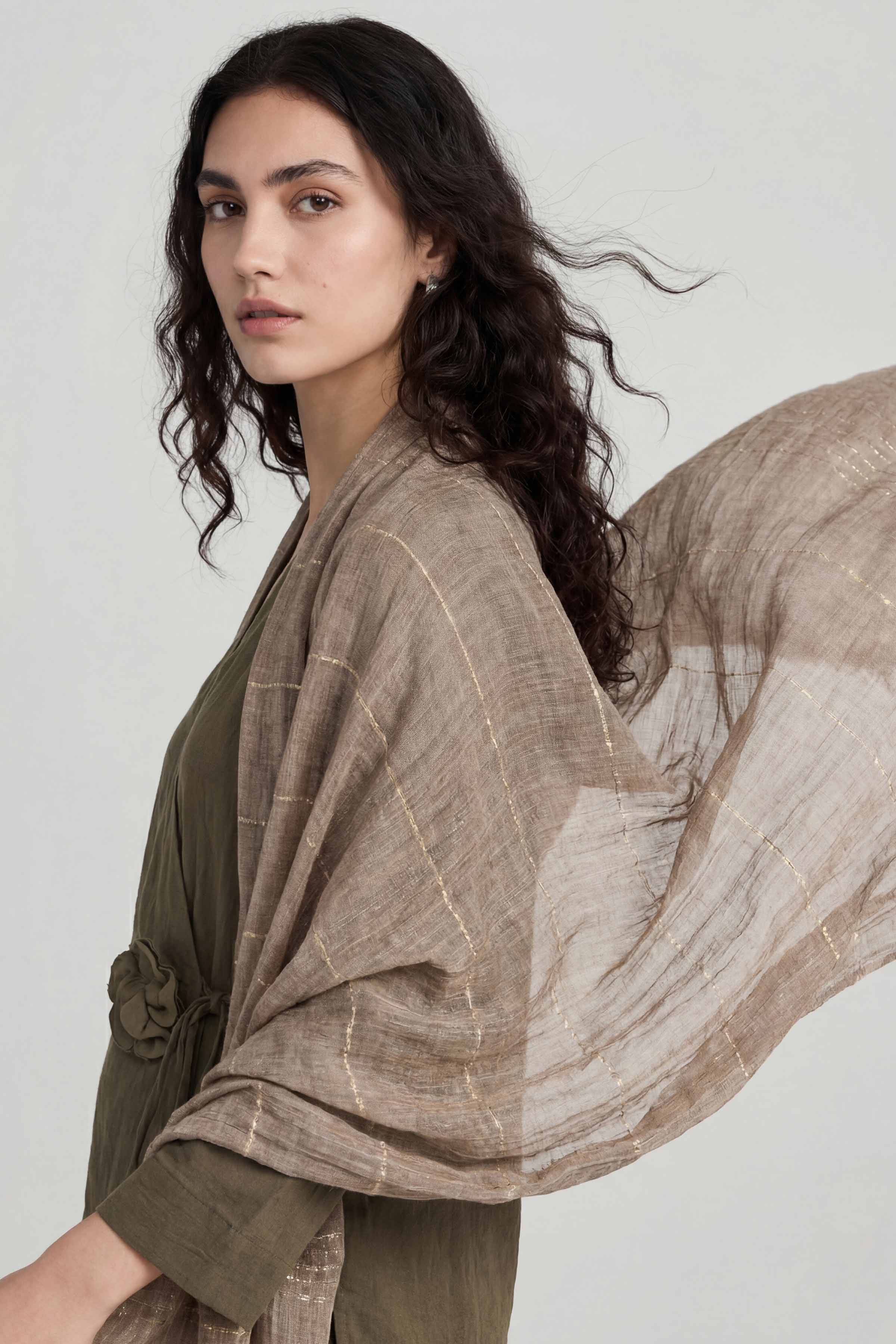Khaki Women Scarf - 72070960