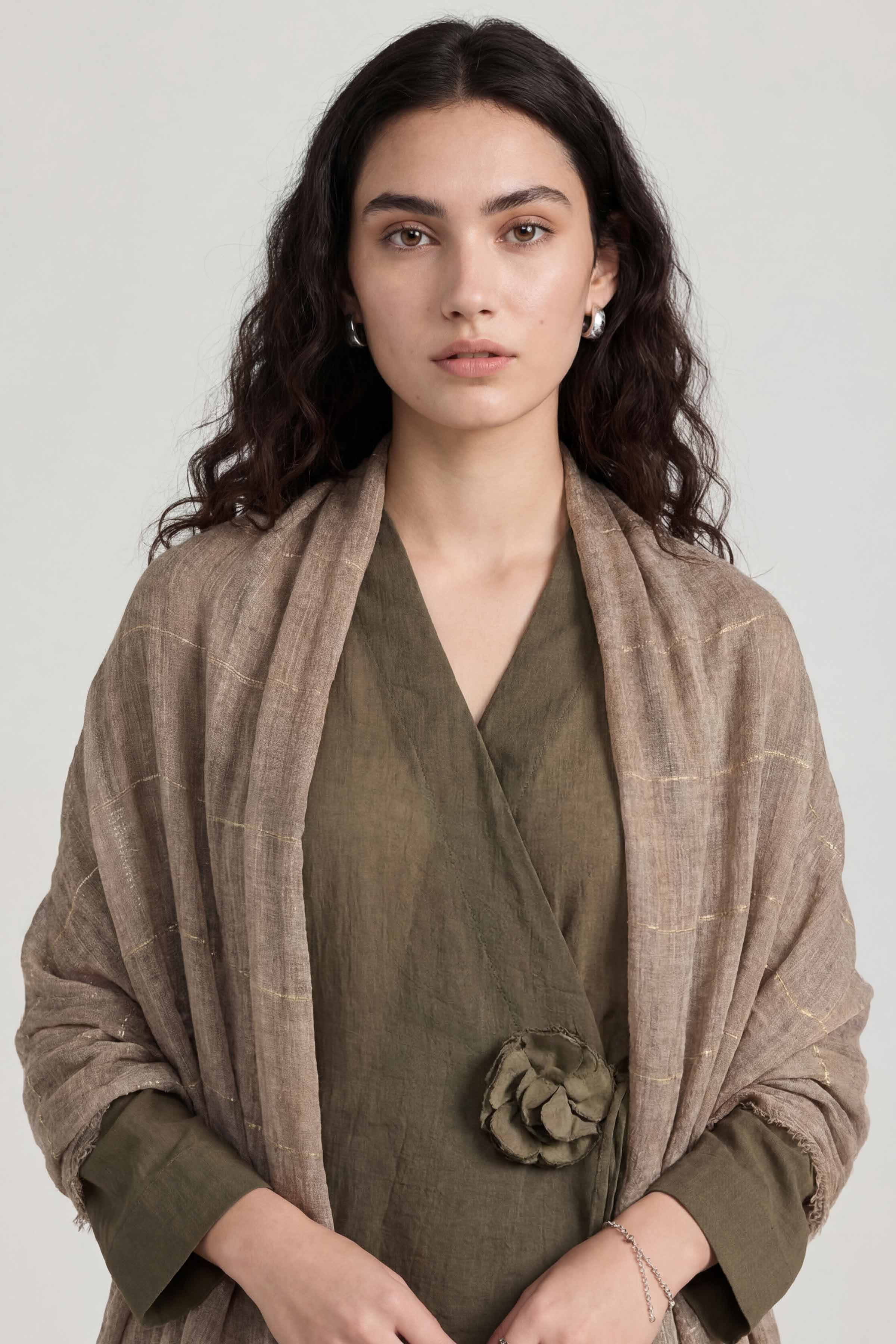 Khaki Women Scarf - 72070960