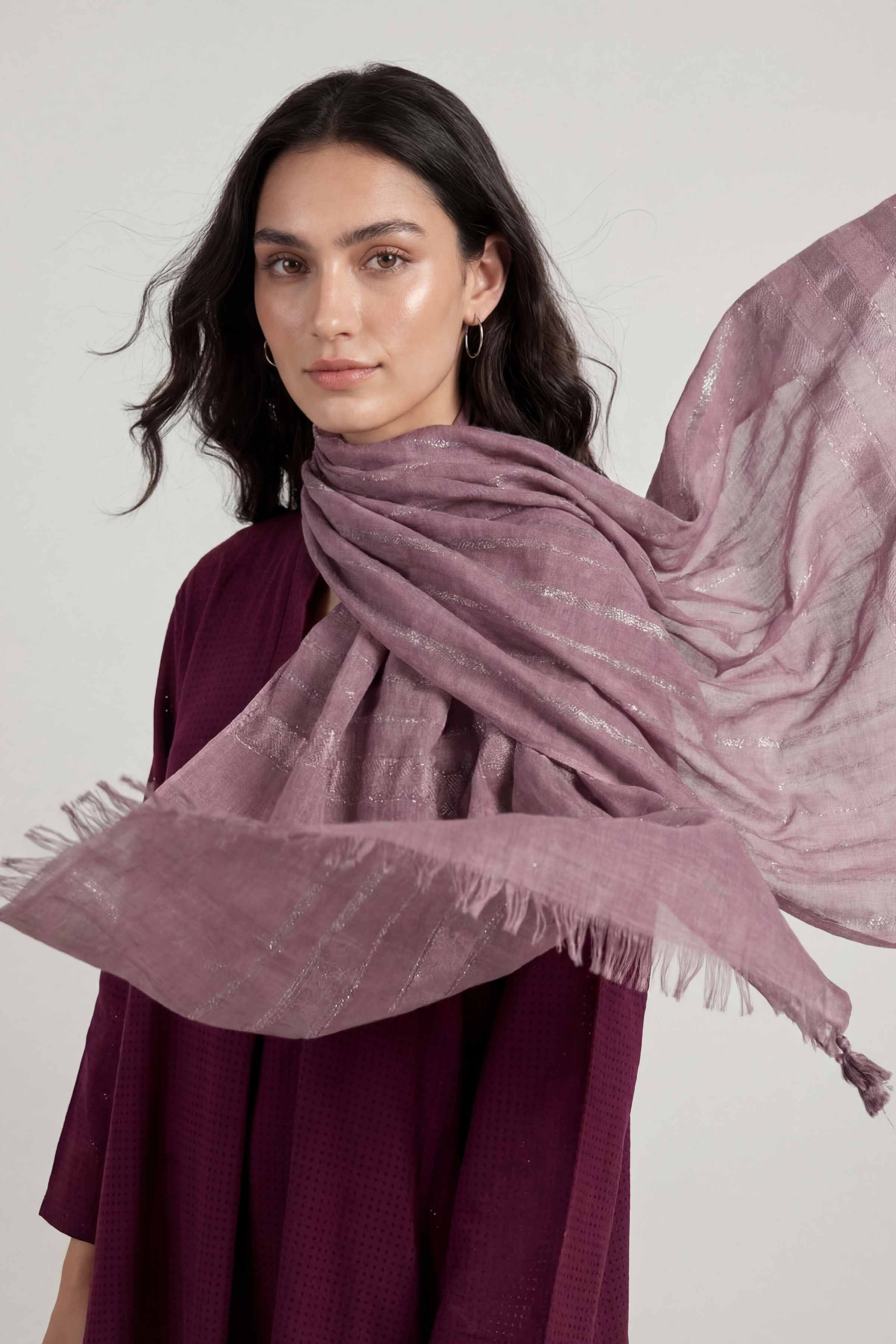 Purple Women Scarf - 72070962