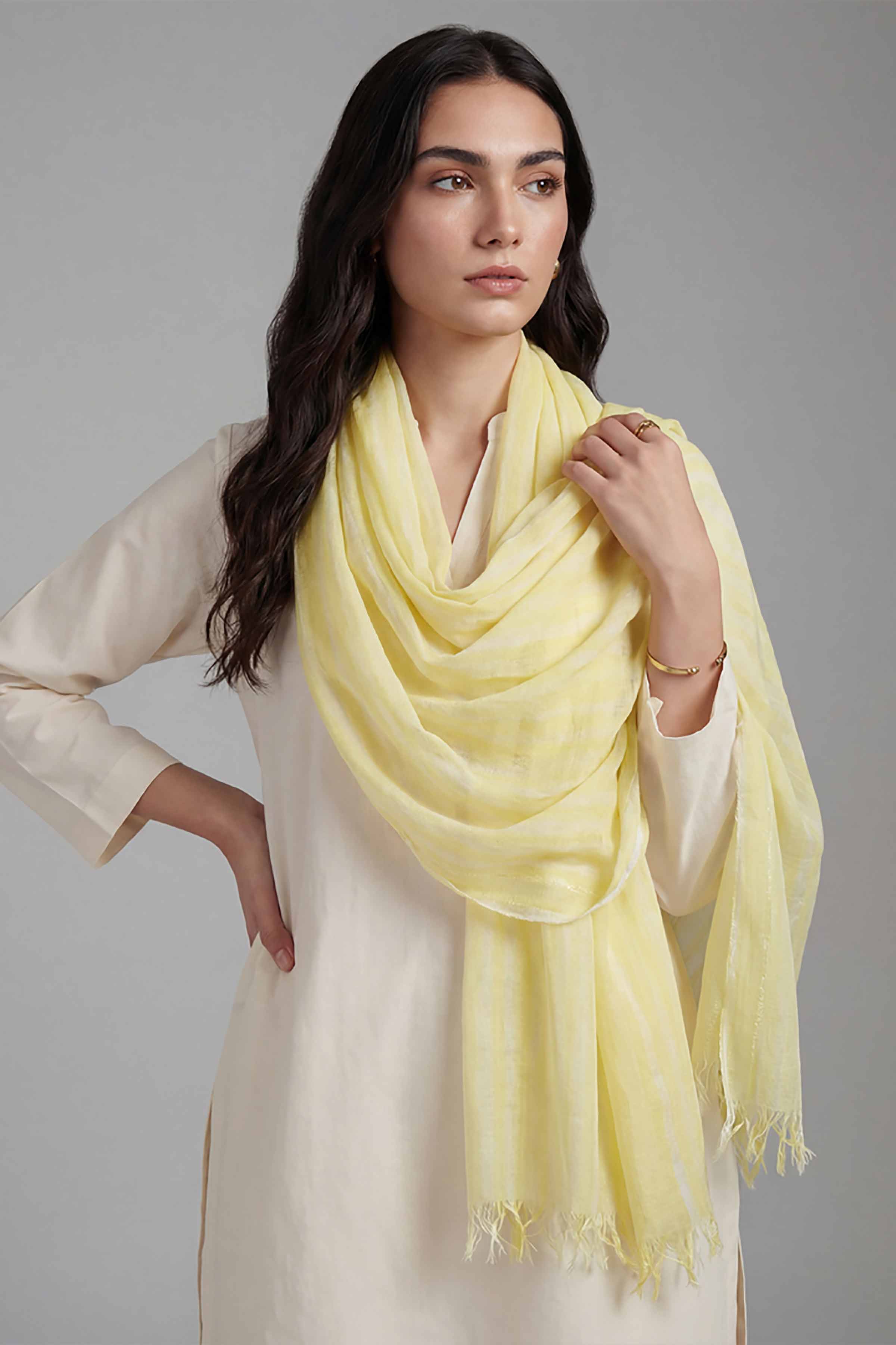 Yellow Women Scarf - 72070966
