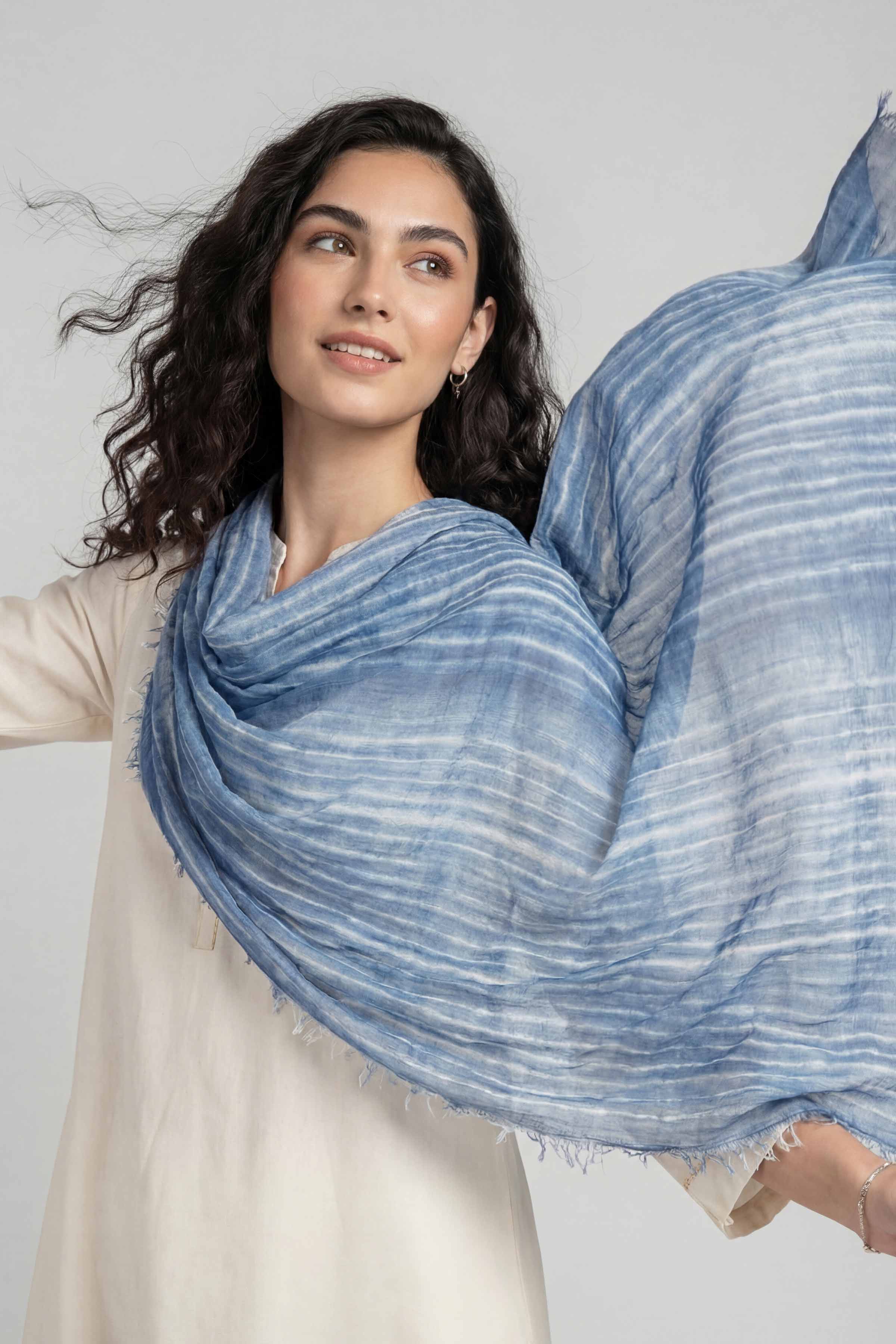 Blue Women Scarf - 72070968