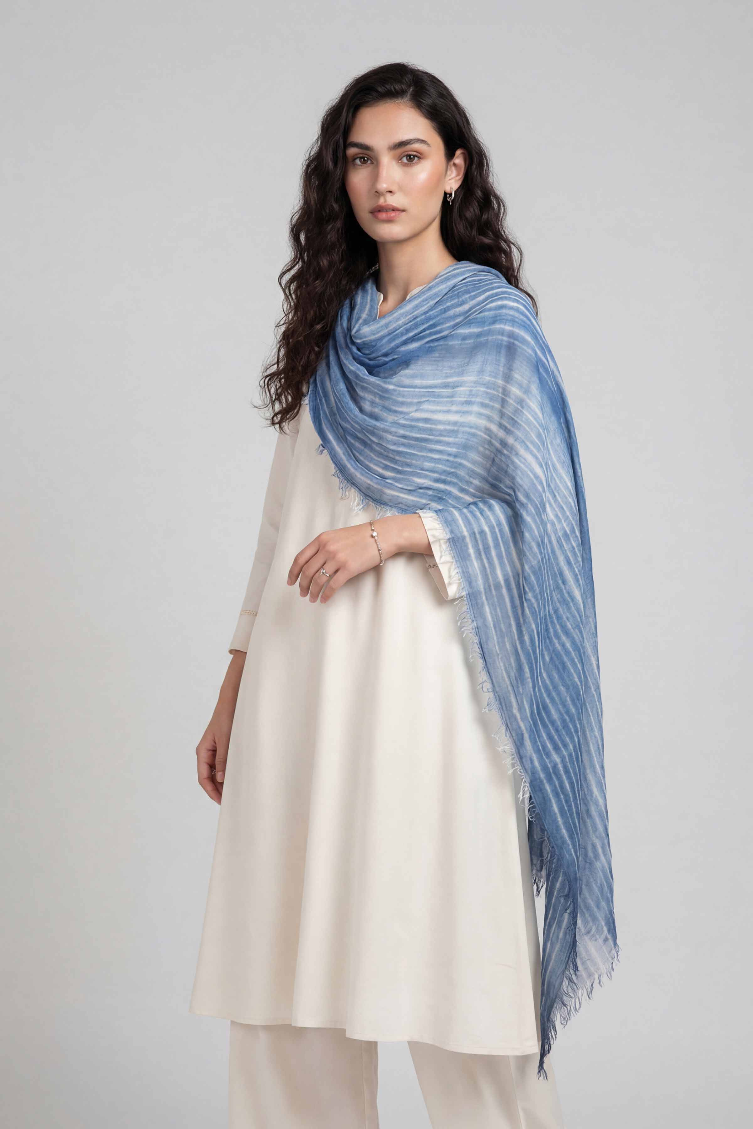 Blue Women Scarf - 72070968