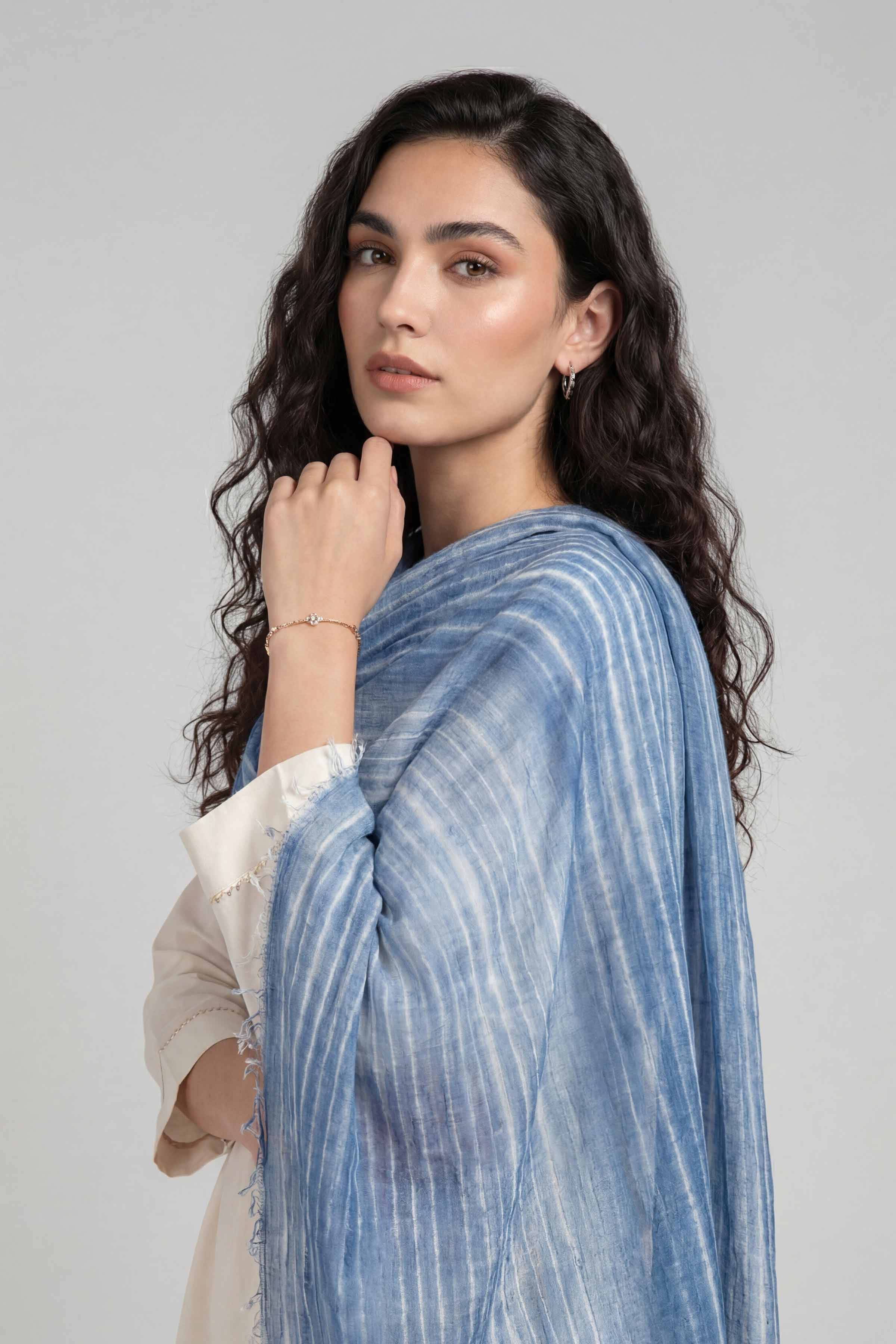 Blue Women Scarf - 72070968