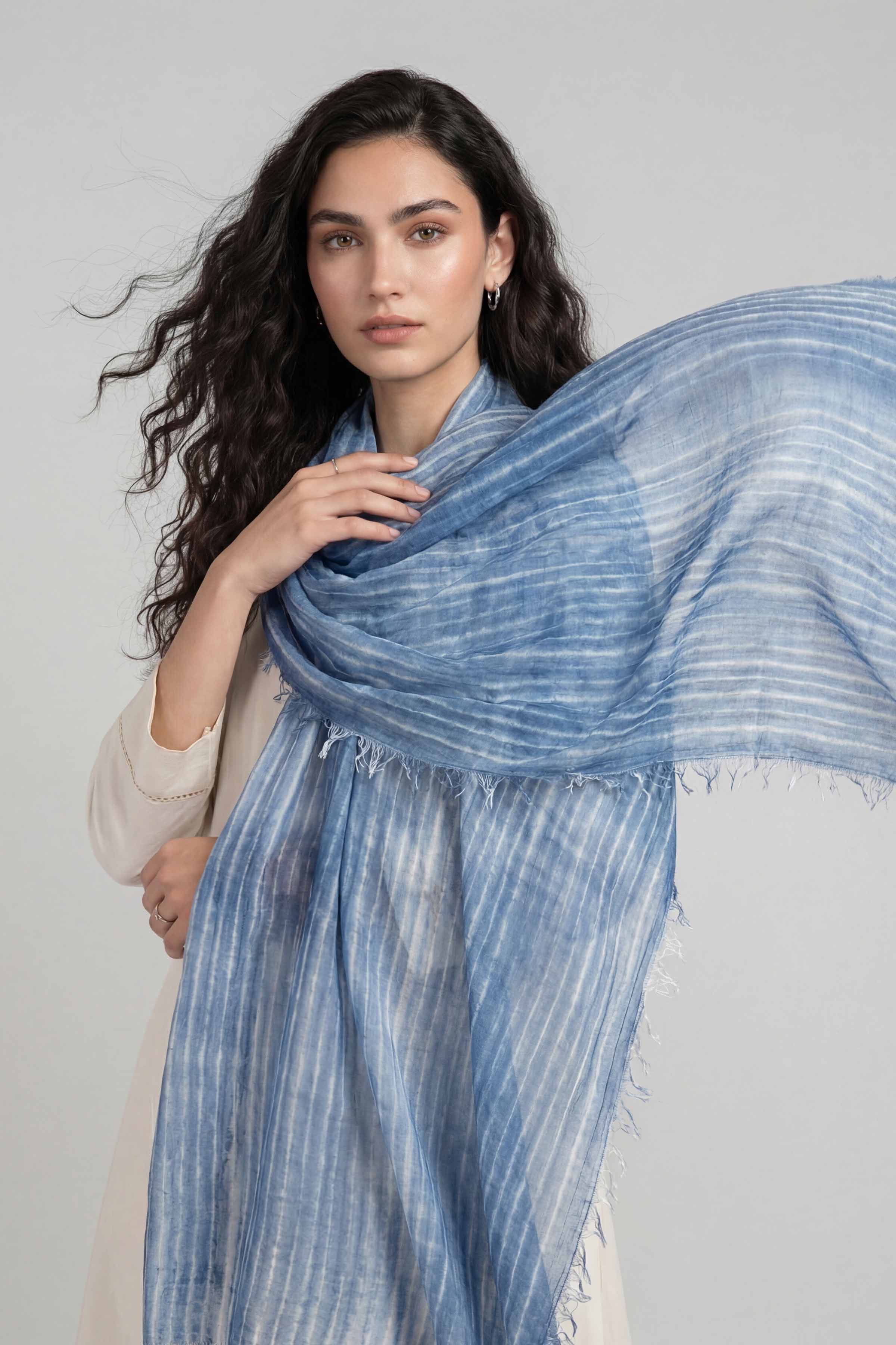 Blue Women Scarf - 72070968