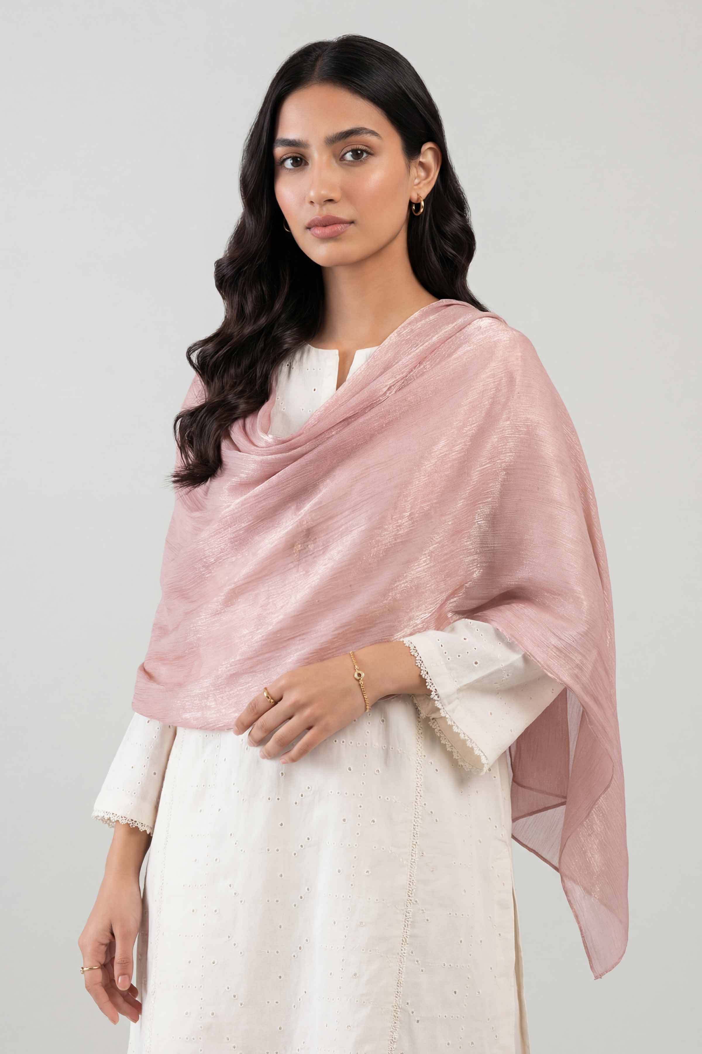 Light Pink Women Scarf - 447812114