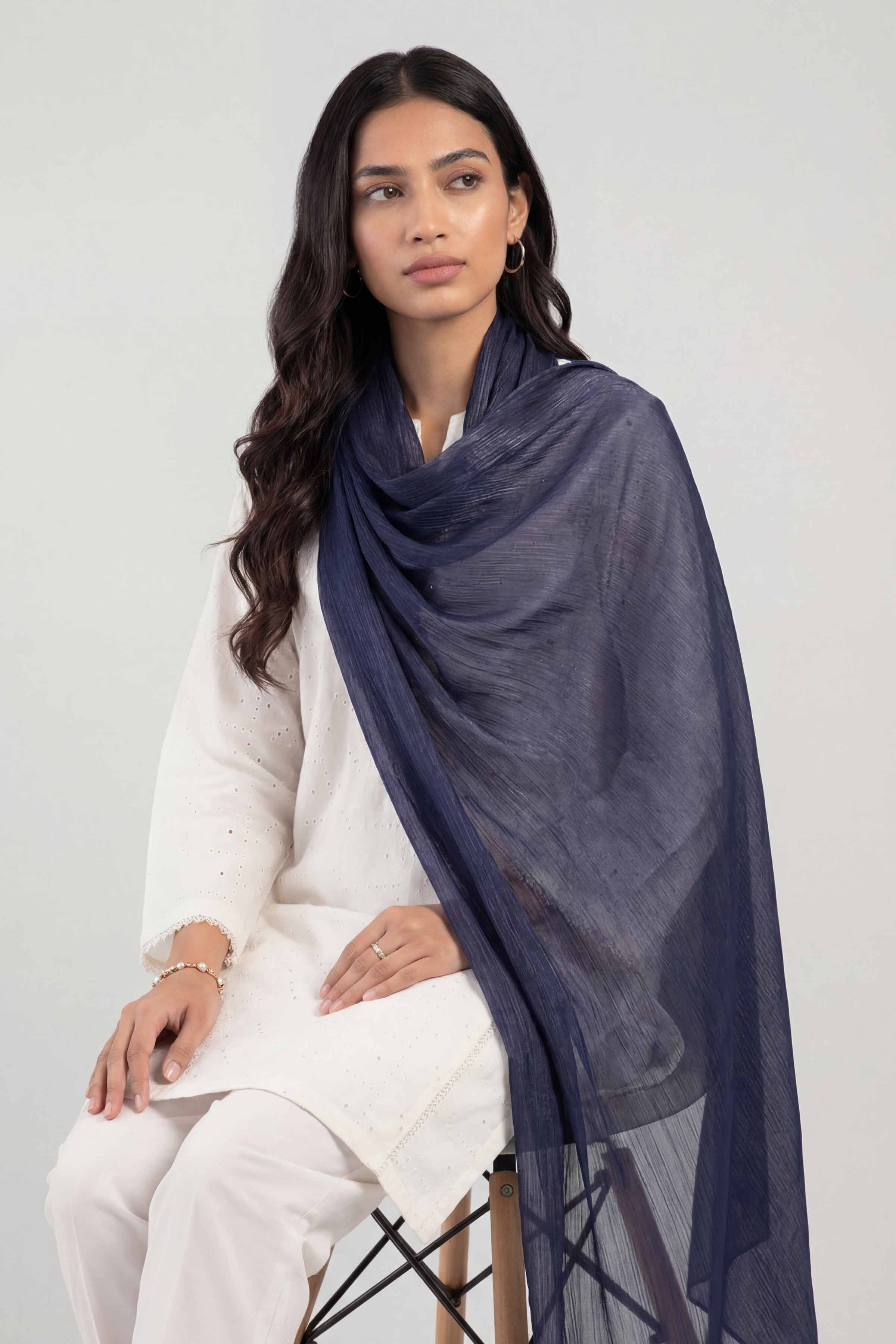 Dark Navy Women Scarf - 447812121