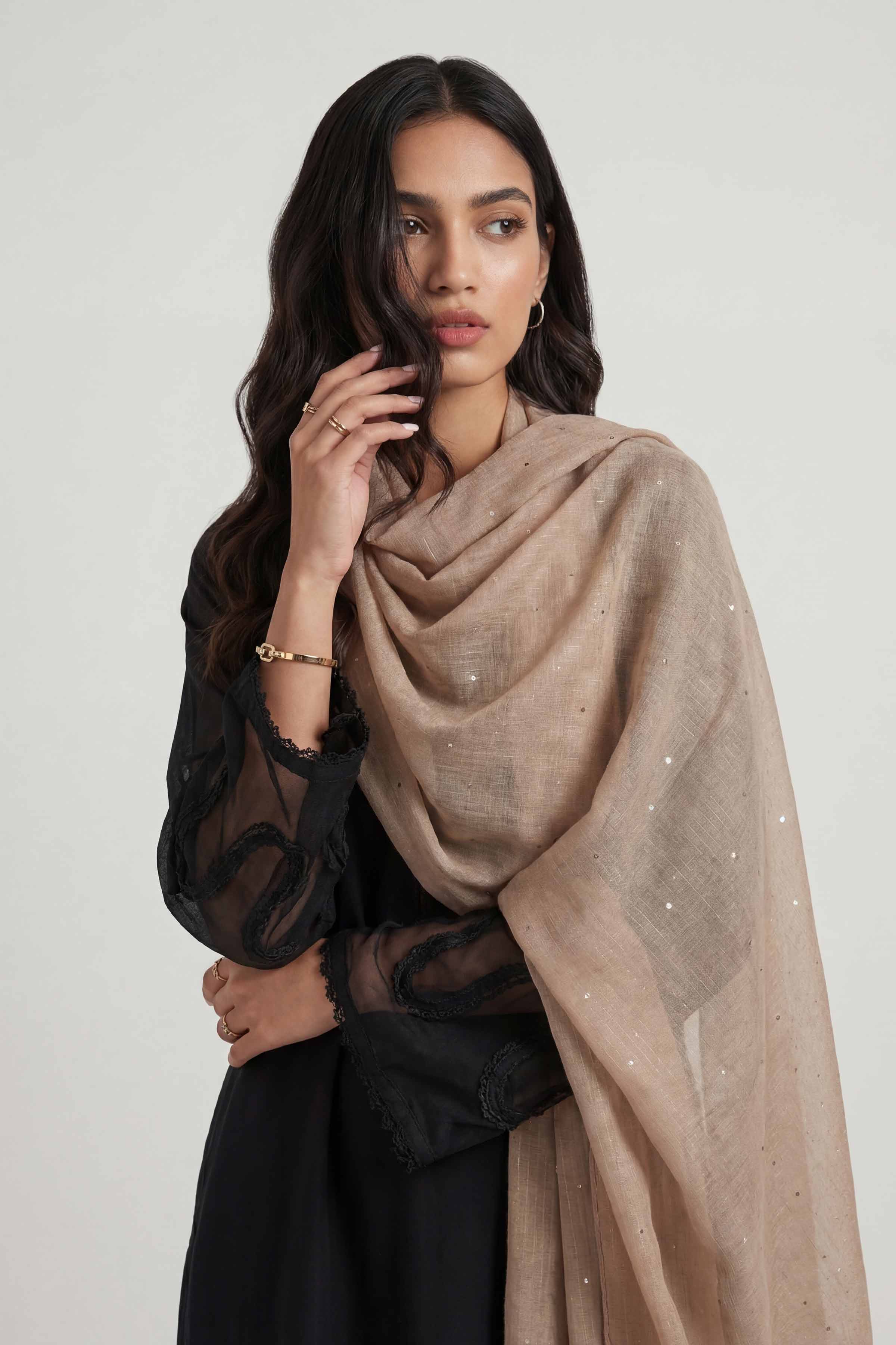 Beige Women Scarf - 447822118