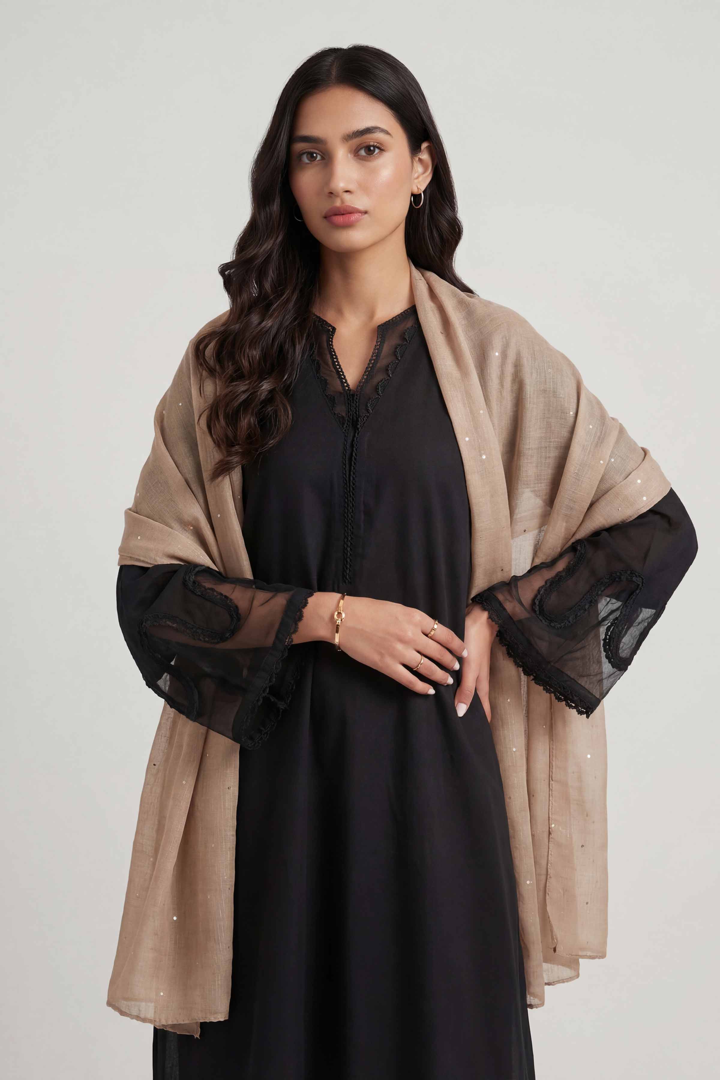 Beige Women Scarf - 447822118