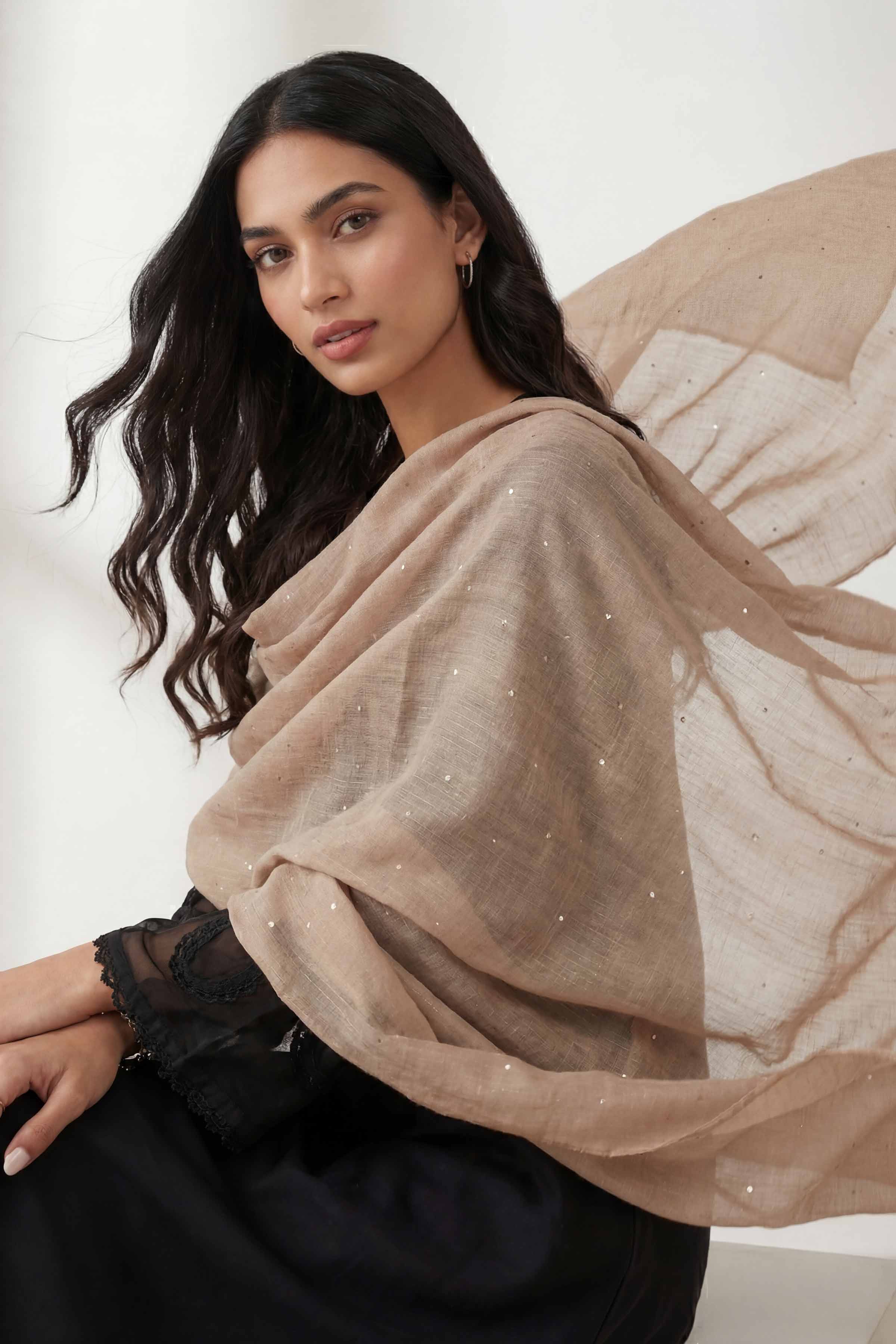 Beige Women Scarf - 447822118