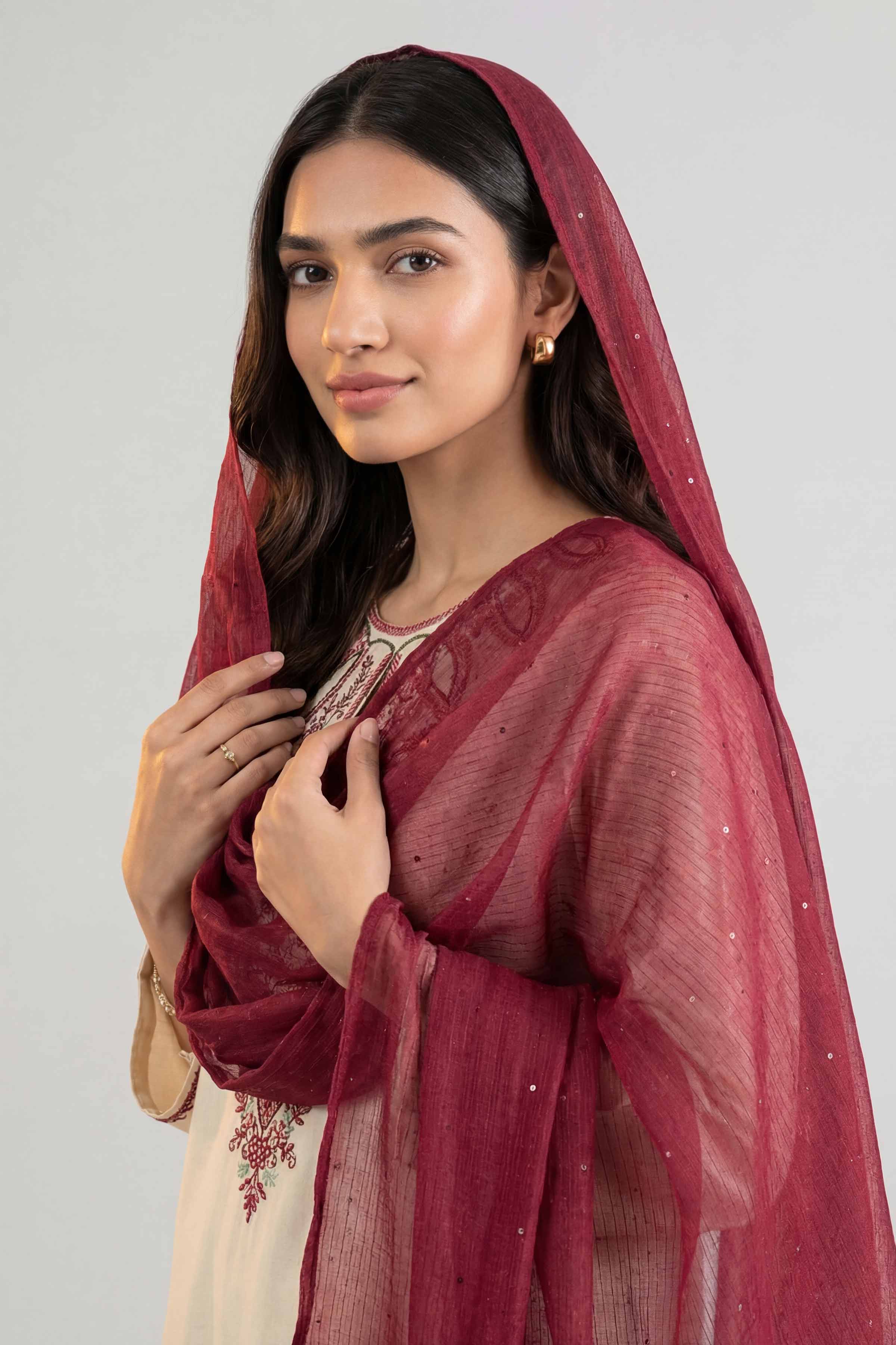 Maroon Women Scarf - 447822122