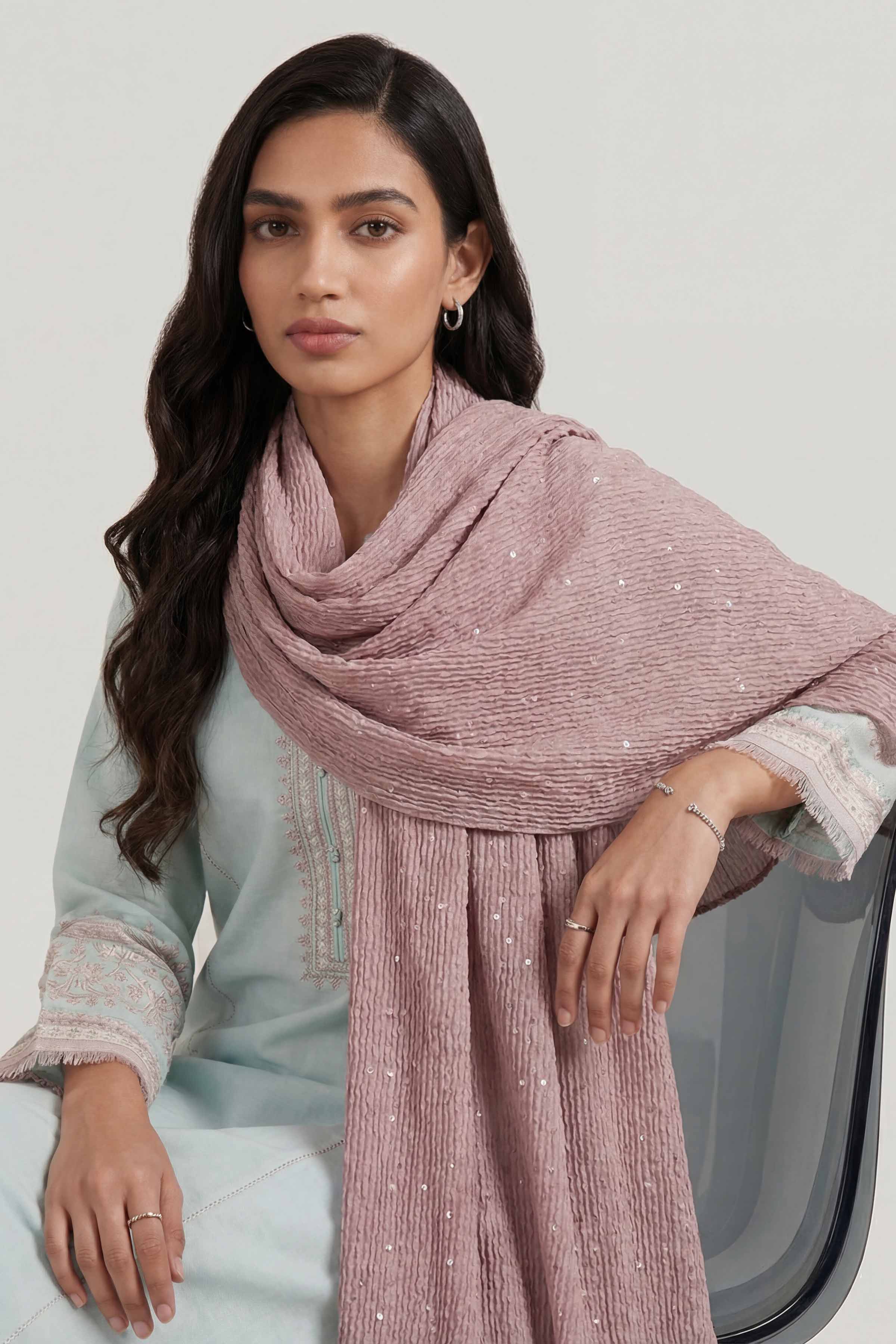 Purple Women Scarf - 447832109