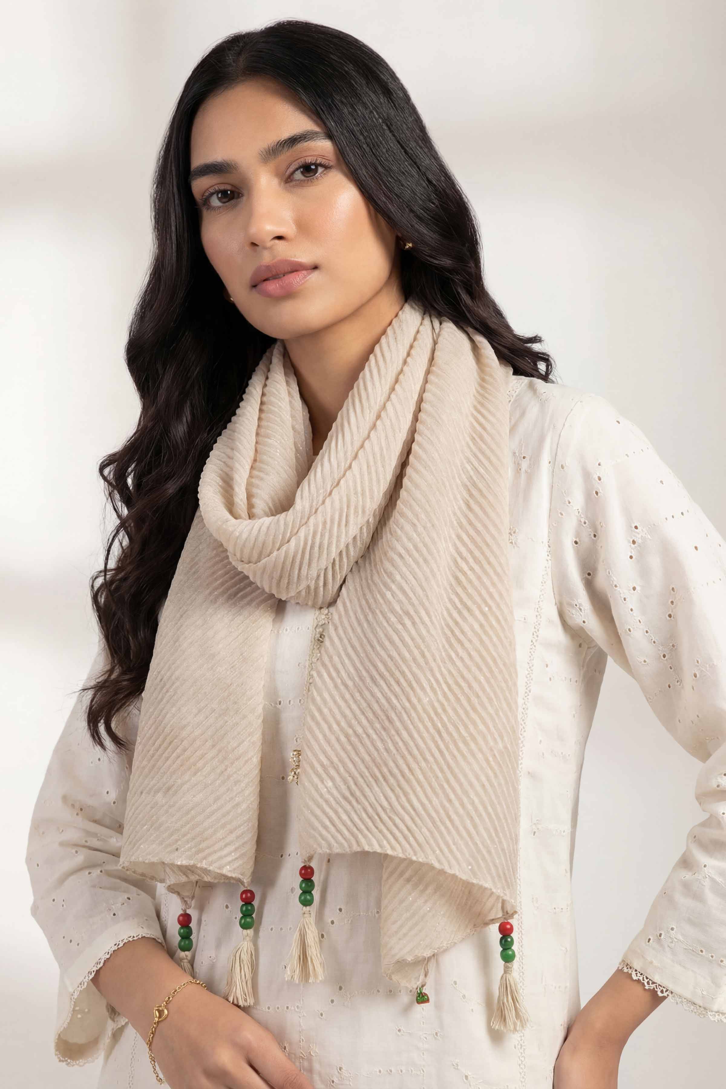 Off White Women Scarf - 447842107