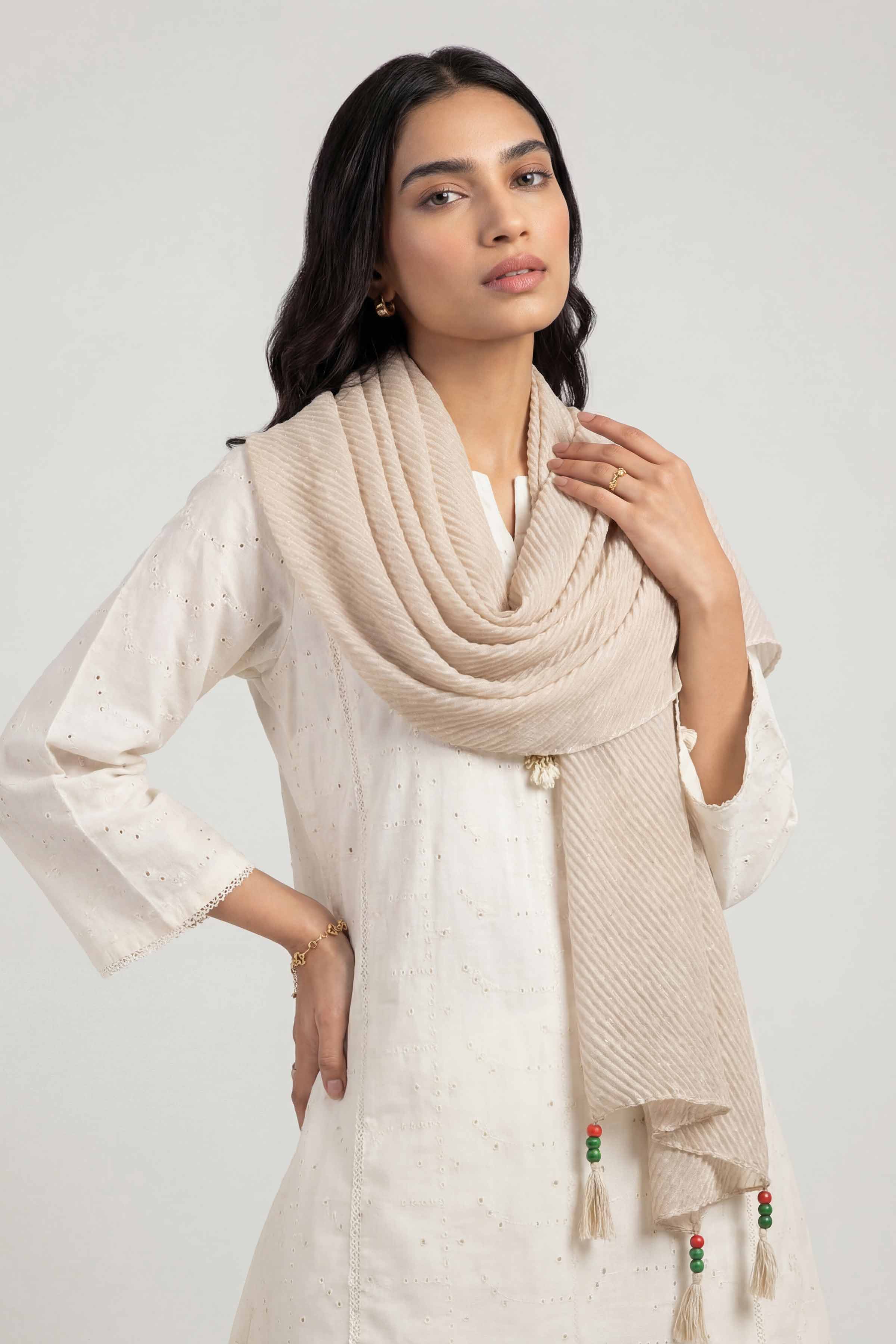 Off White Women Scarf - 447842107