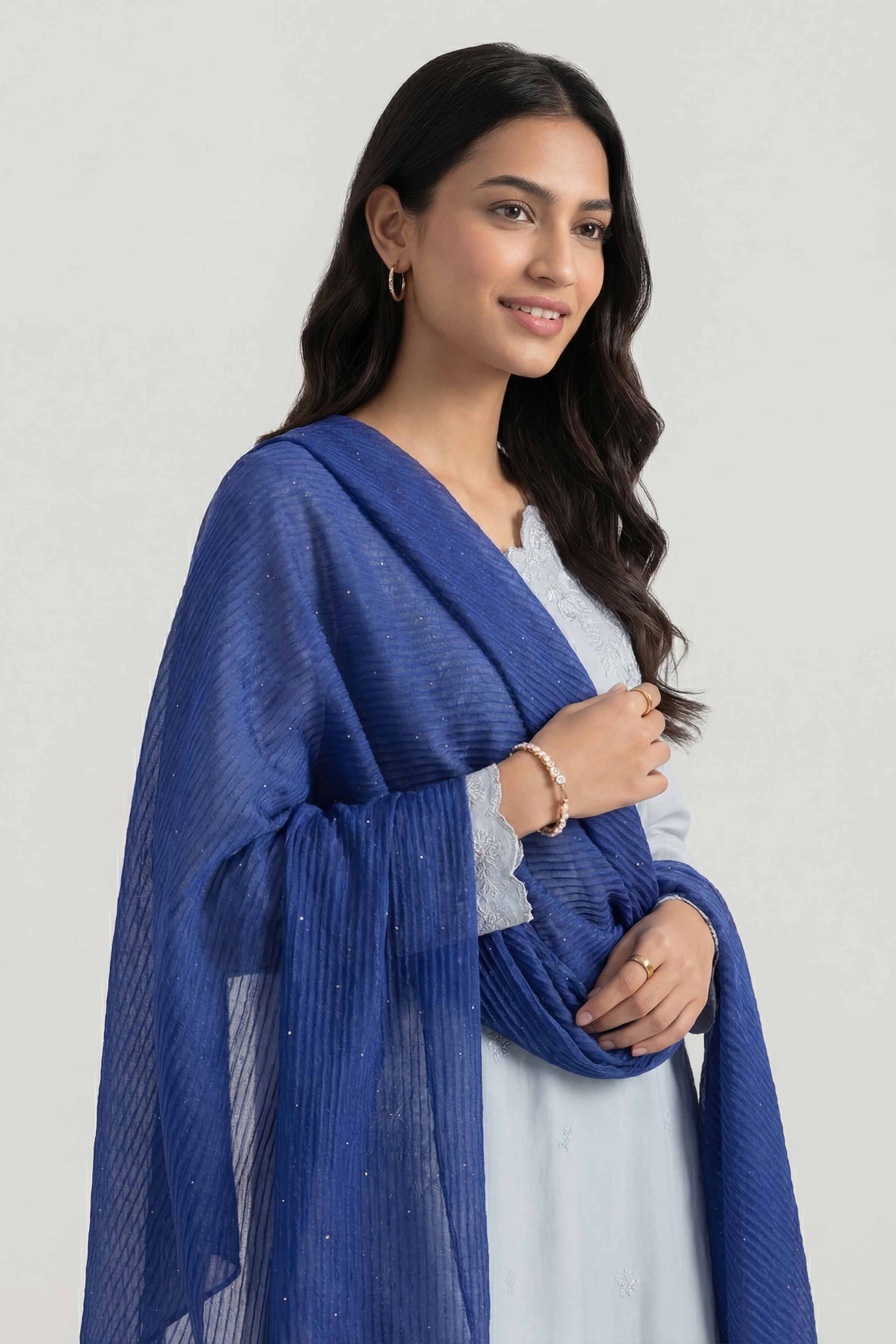 Blue Women Scarf - 447842108