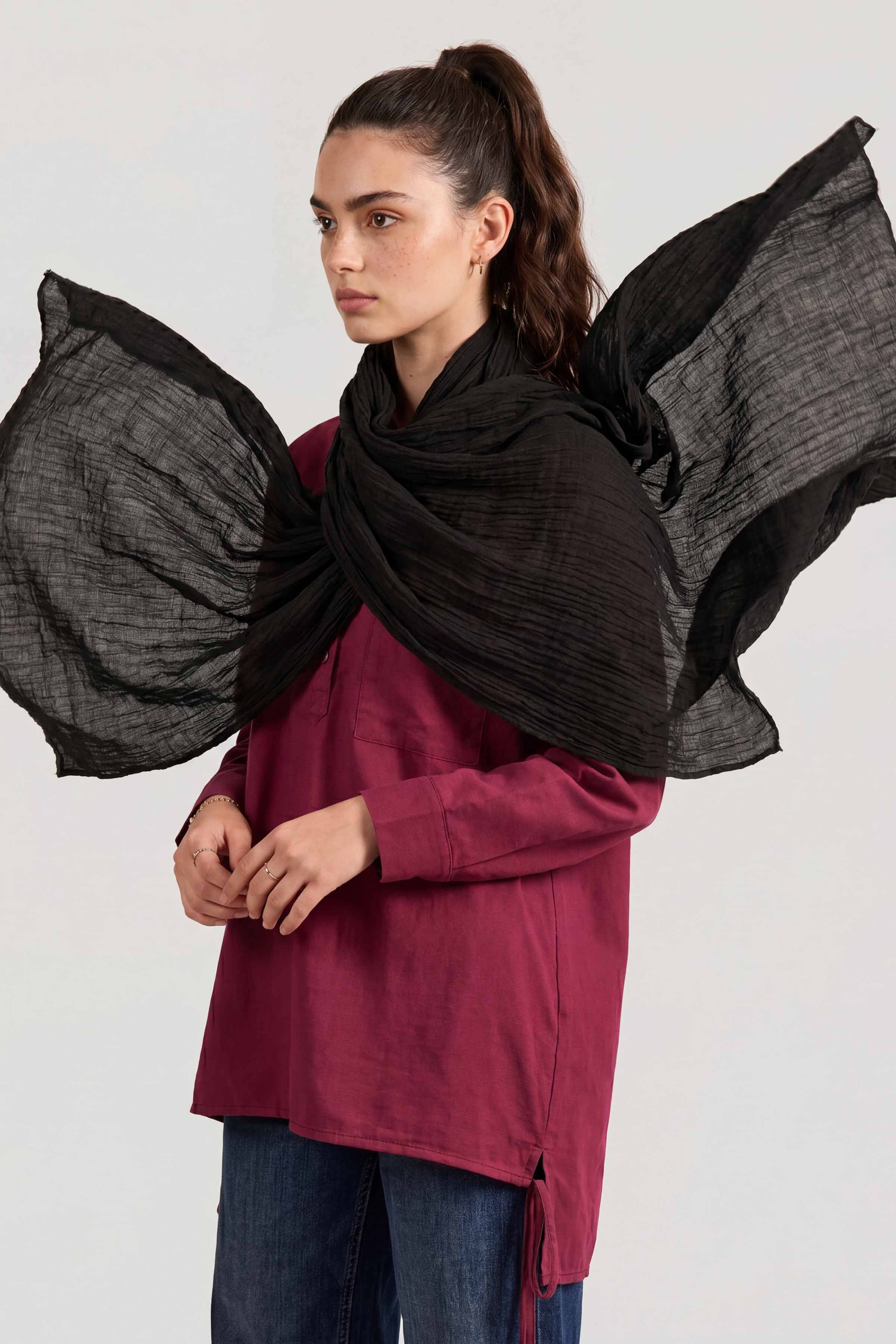 Black Women Scarf - 447852103