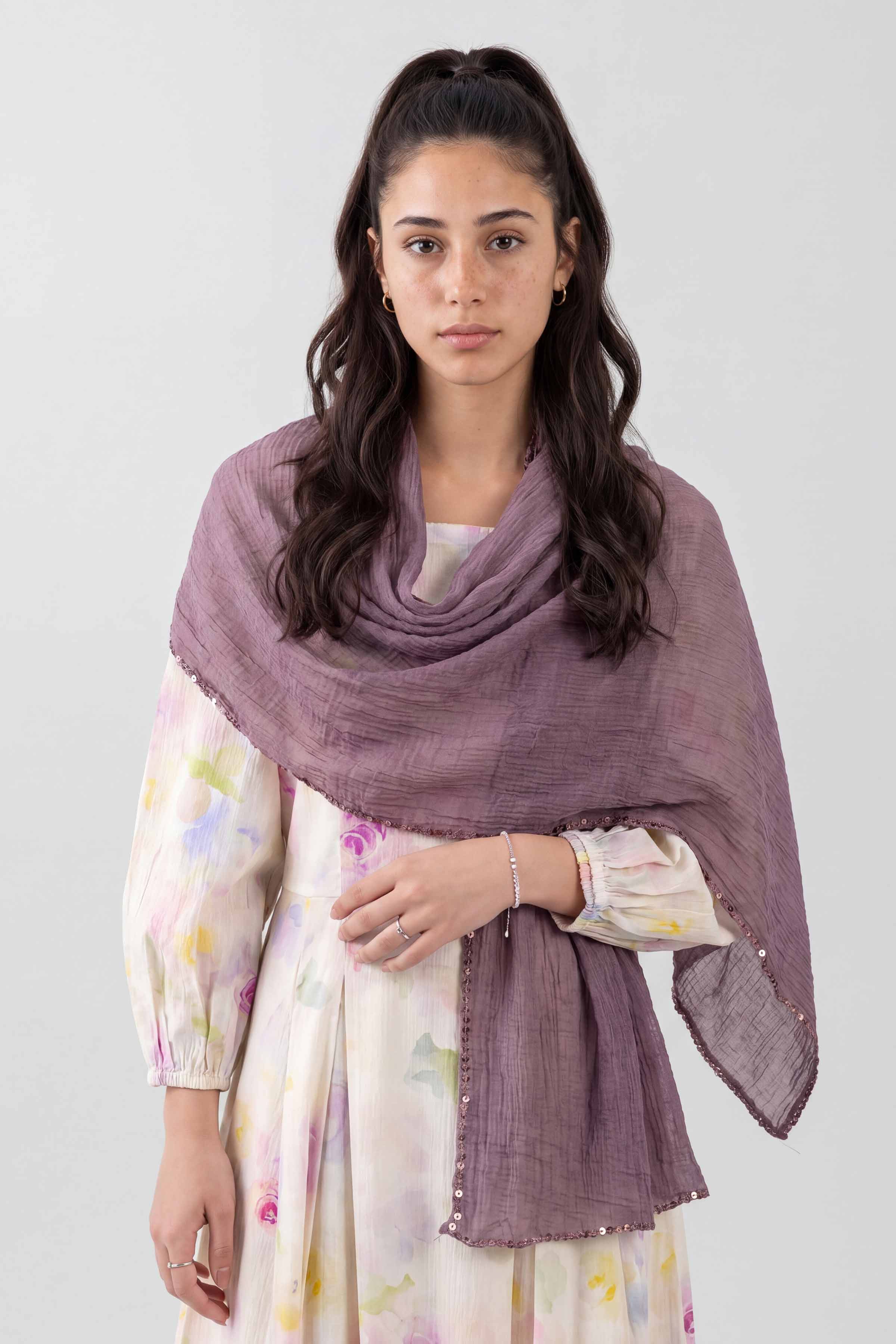 Dark Purple Women Scarf - 447862109