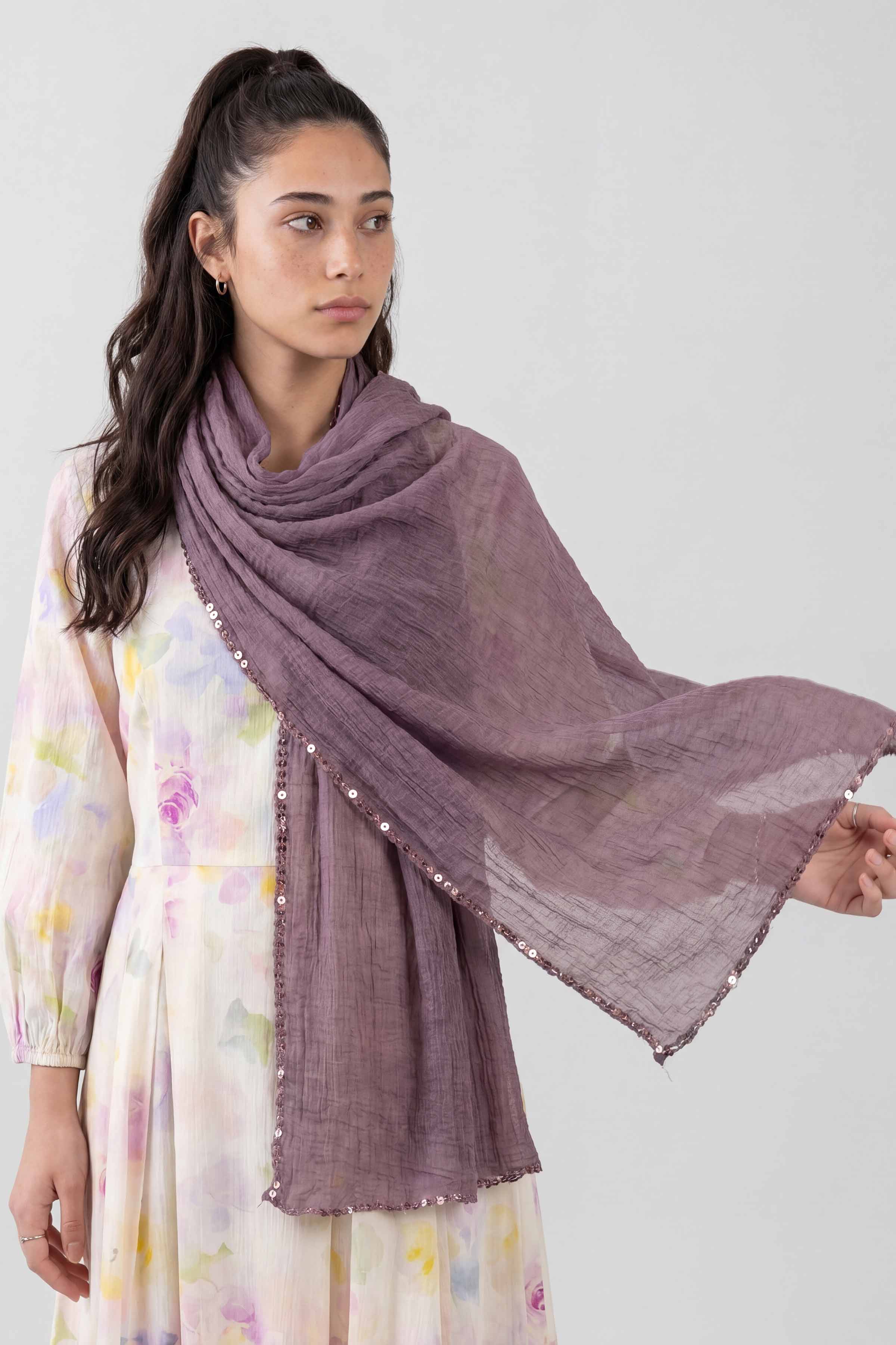 Dark Purple Women Scarf - 447862109