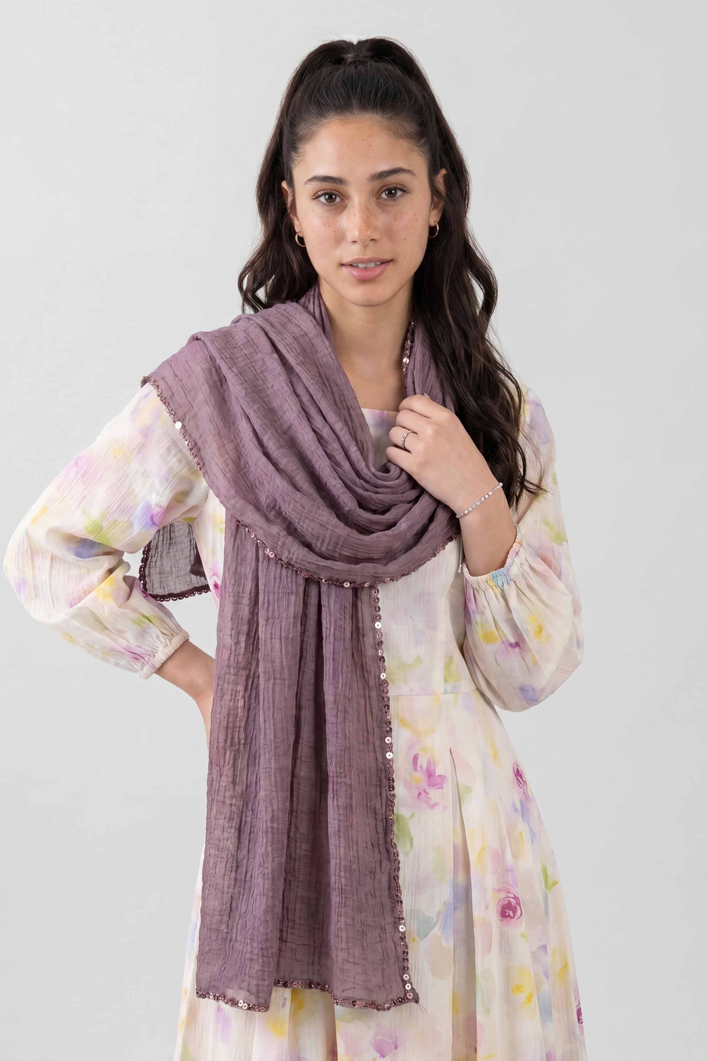 Dark Purple Women Scarf - 447862109