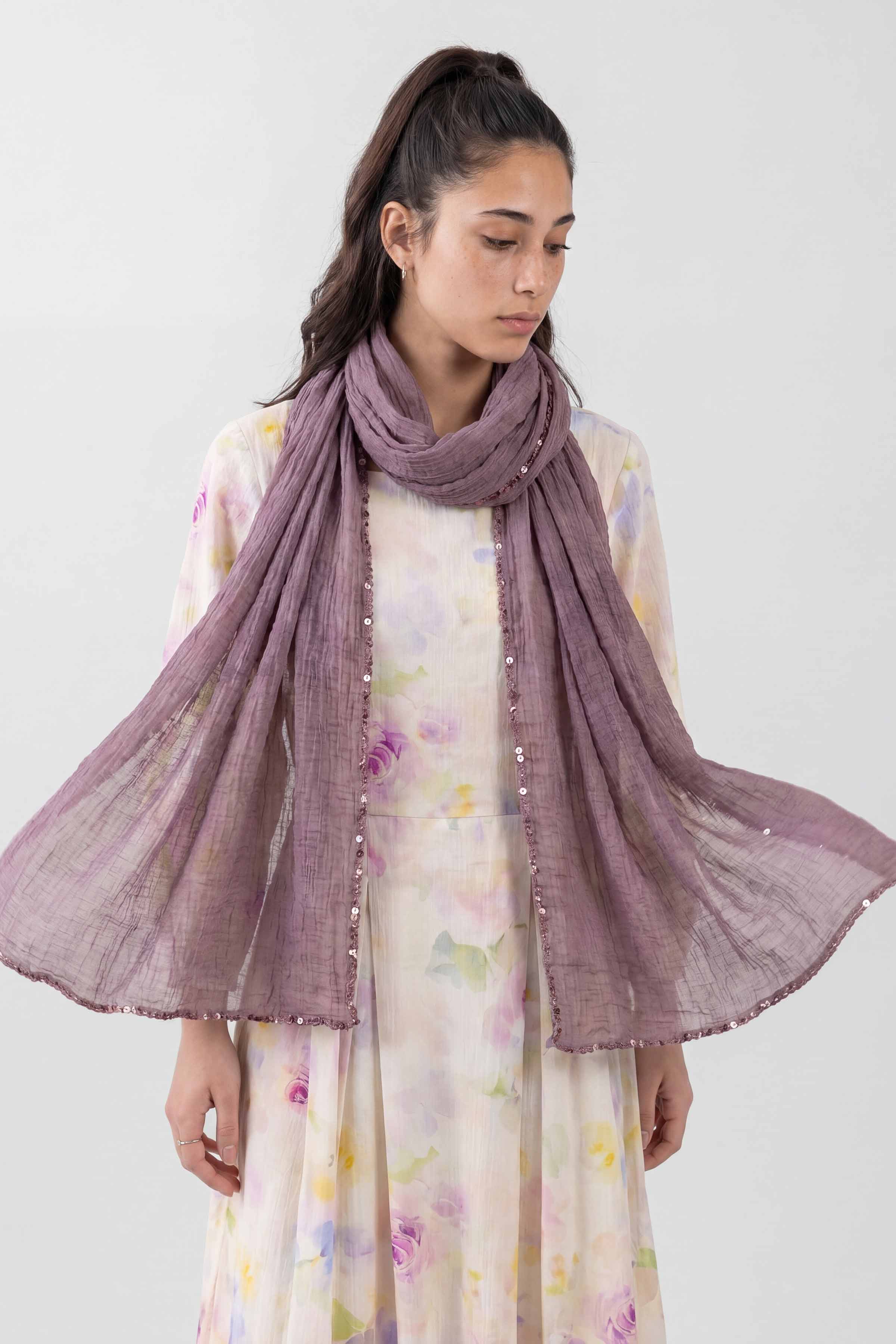 Dark Purple Women Scarf - 447862109